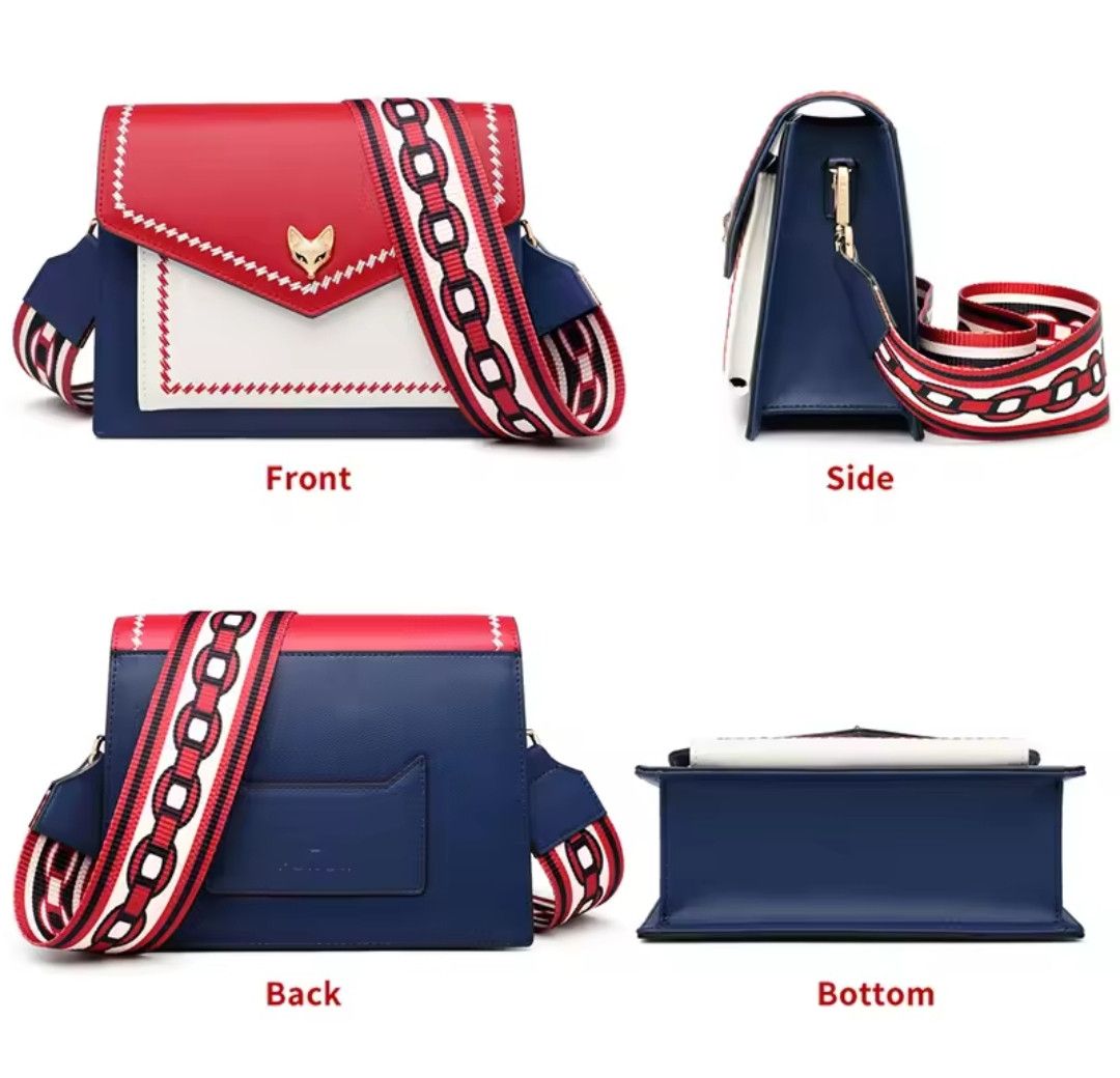 Vintage Panelled Flap Design Shoulder Bag Size ONE SIZE - 3 Thumbnail