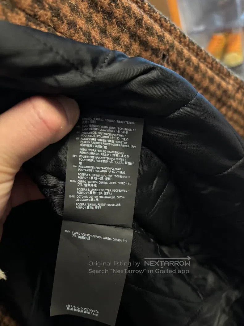 Balenciaga Balenciaga Heavyweight Houndstooth Wool Coat Size XS / US 0-2 / IT 36-38 - 5 Thumbnail