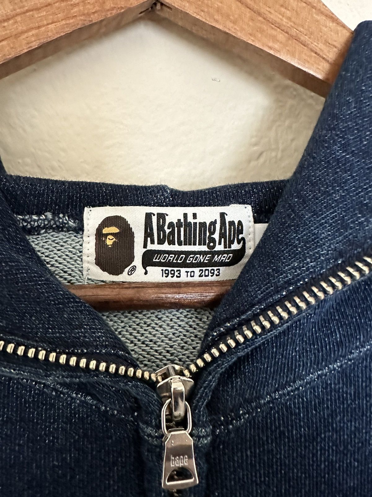 Bape Indigo Full Zip Hoodie Size US XL / EU 56 / 4 - 10 Thumbnail