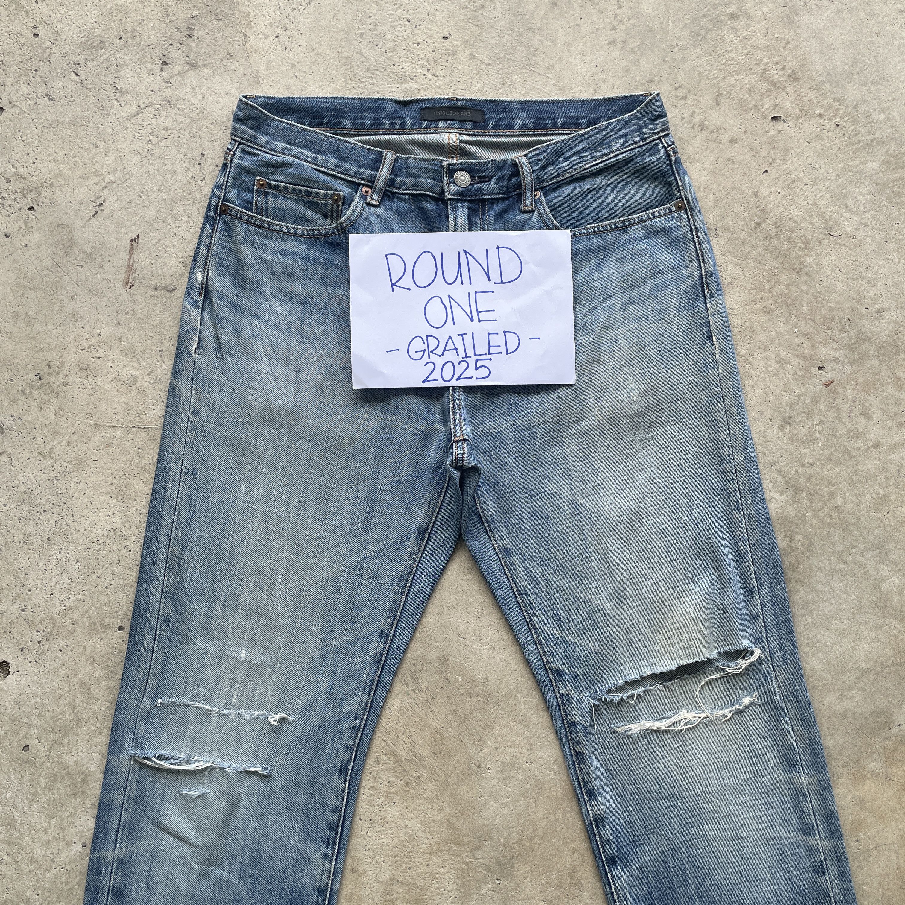 Japanese Brand VINTAGE JAPAN JEANS DISTRESS FADED RIPPED DENIM PANTS W33x31 Size US 33 - 3 Thumbnail
