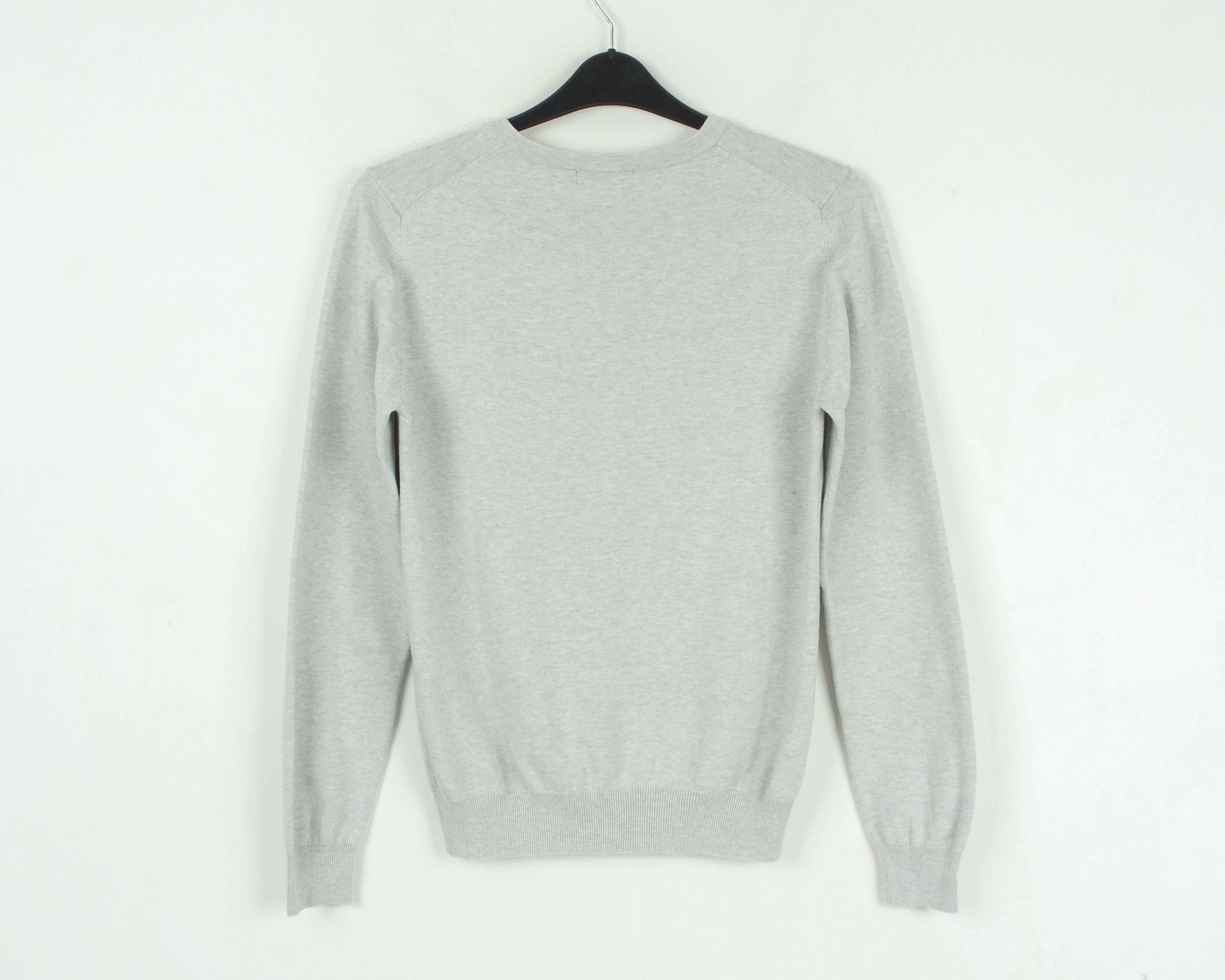 Lyle & Scott M V-Neck Sweater Pullover Jumper Grey Cotton Sweatshirt Size US M / EU 48-50 / 2 - 4 Thumbnail