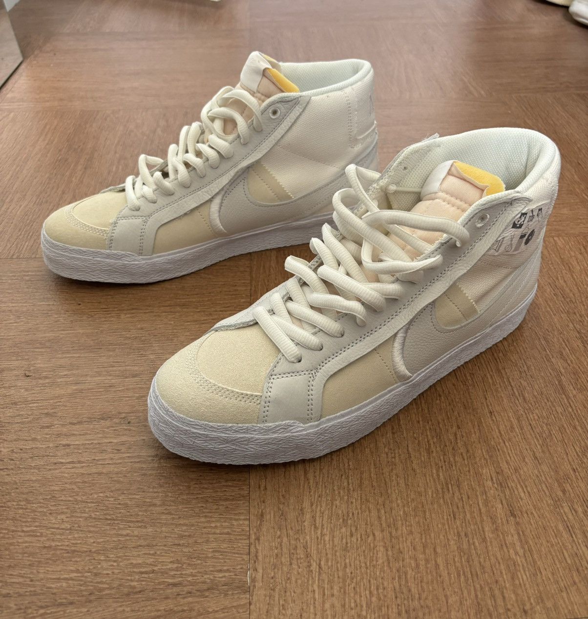 Nike NIKE SB ZOOM BLAZER MID PREMIUM PLUS « WARNING LABEL » Size US 11.5 / EU 44-45 - 8 Thumbnail