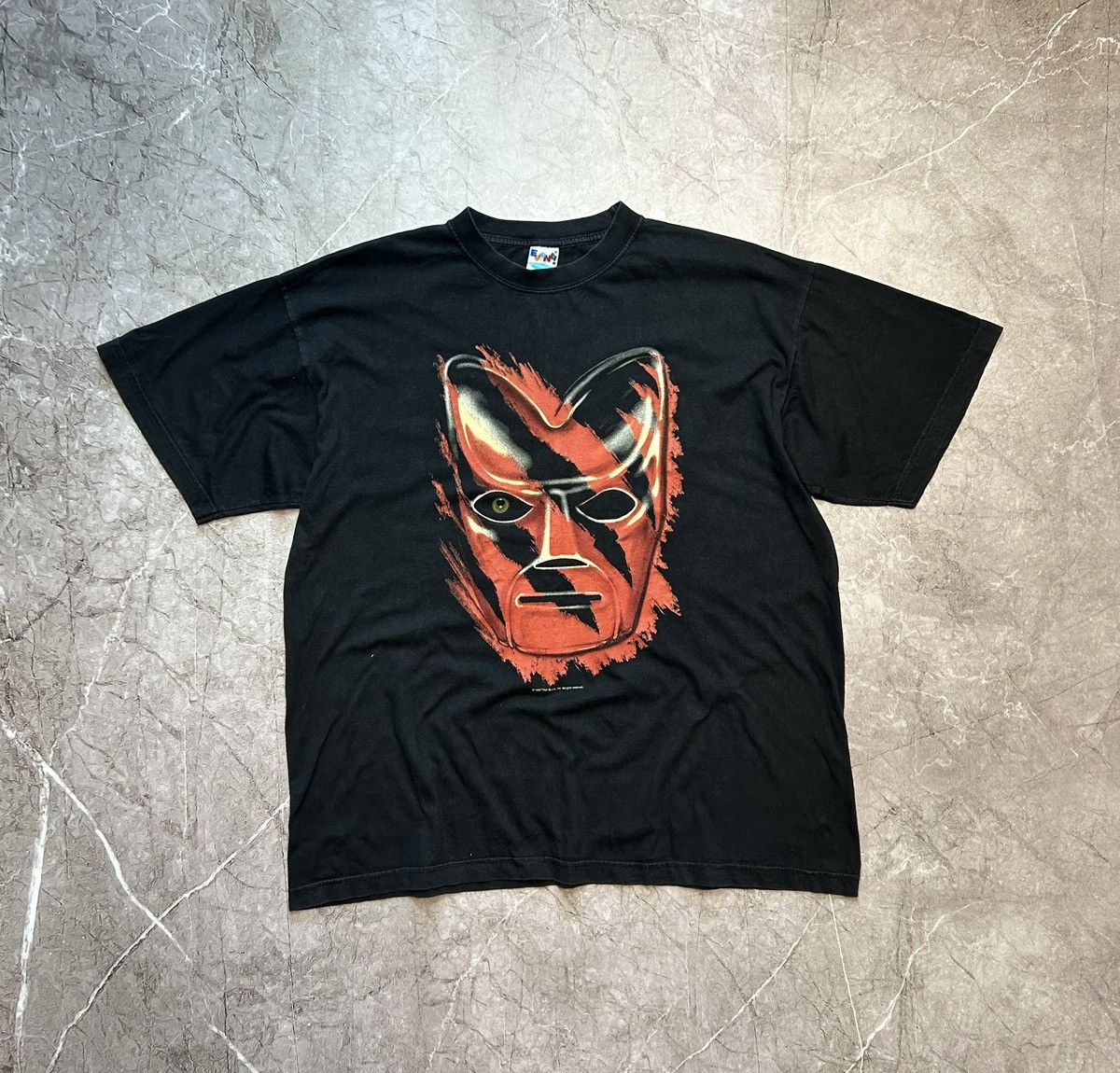 image of Vintage Wwf Wwe 1999 Kane Tortured Soul T- Shirt in Black, Men's (Size XL)