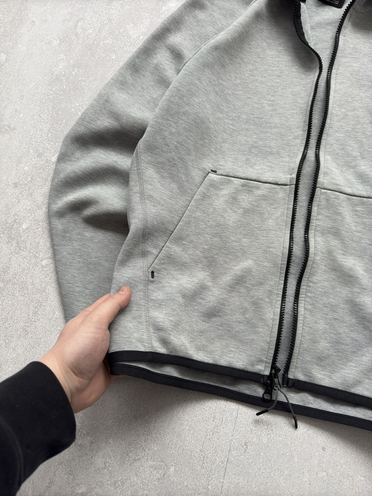Nike × Vintage Nike Tech Fleece Grey Zip Hoodie Drill Y2K Sportswear Size US M / EU 48-50 / 2 - 5 Thumbnail