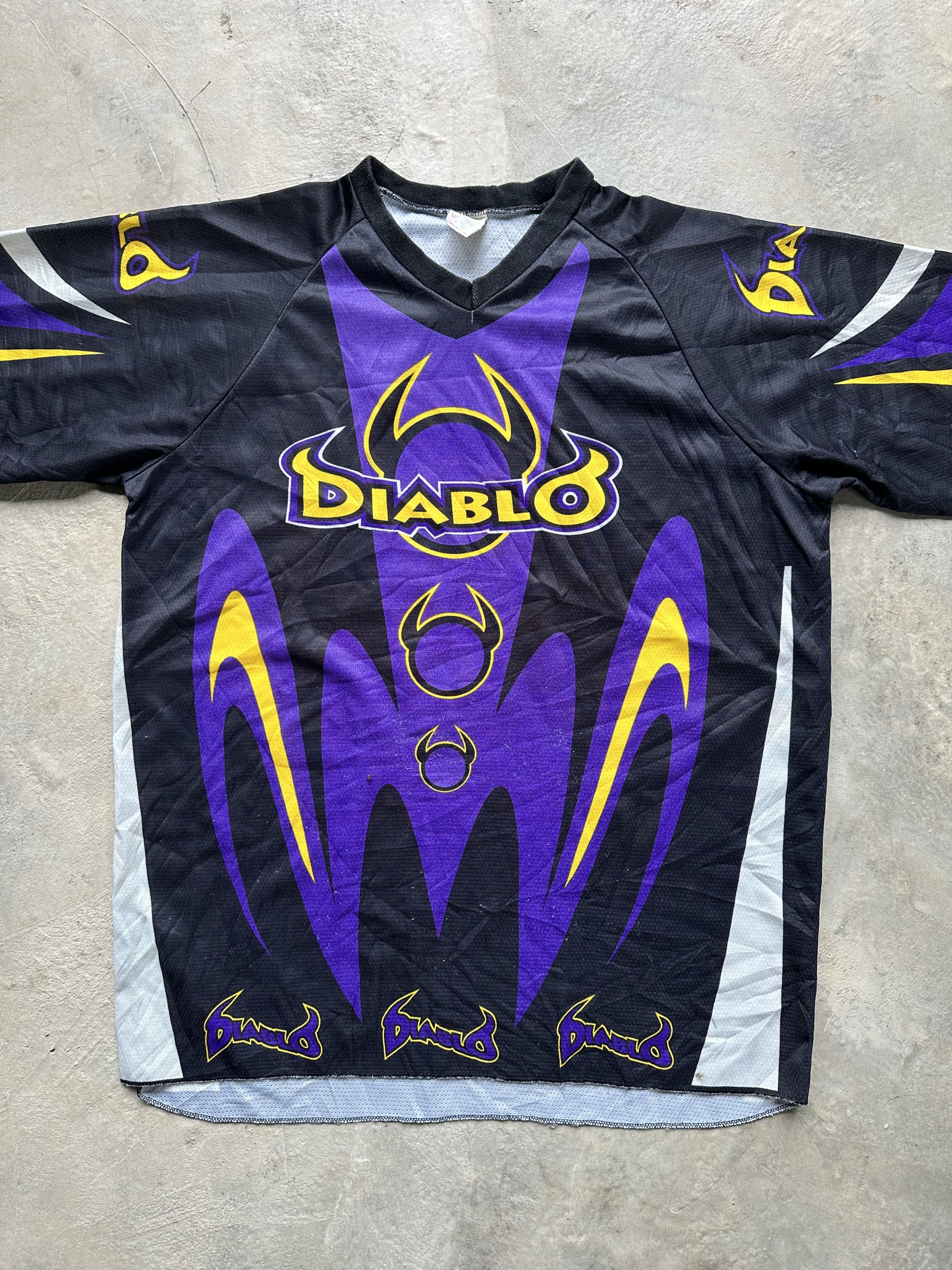 Vintage Vintage Diablo Jersey Crazy Graphics Flare Size US XL / EU 56 / 4 - 5 Thumbnail