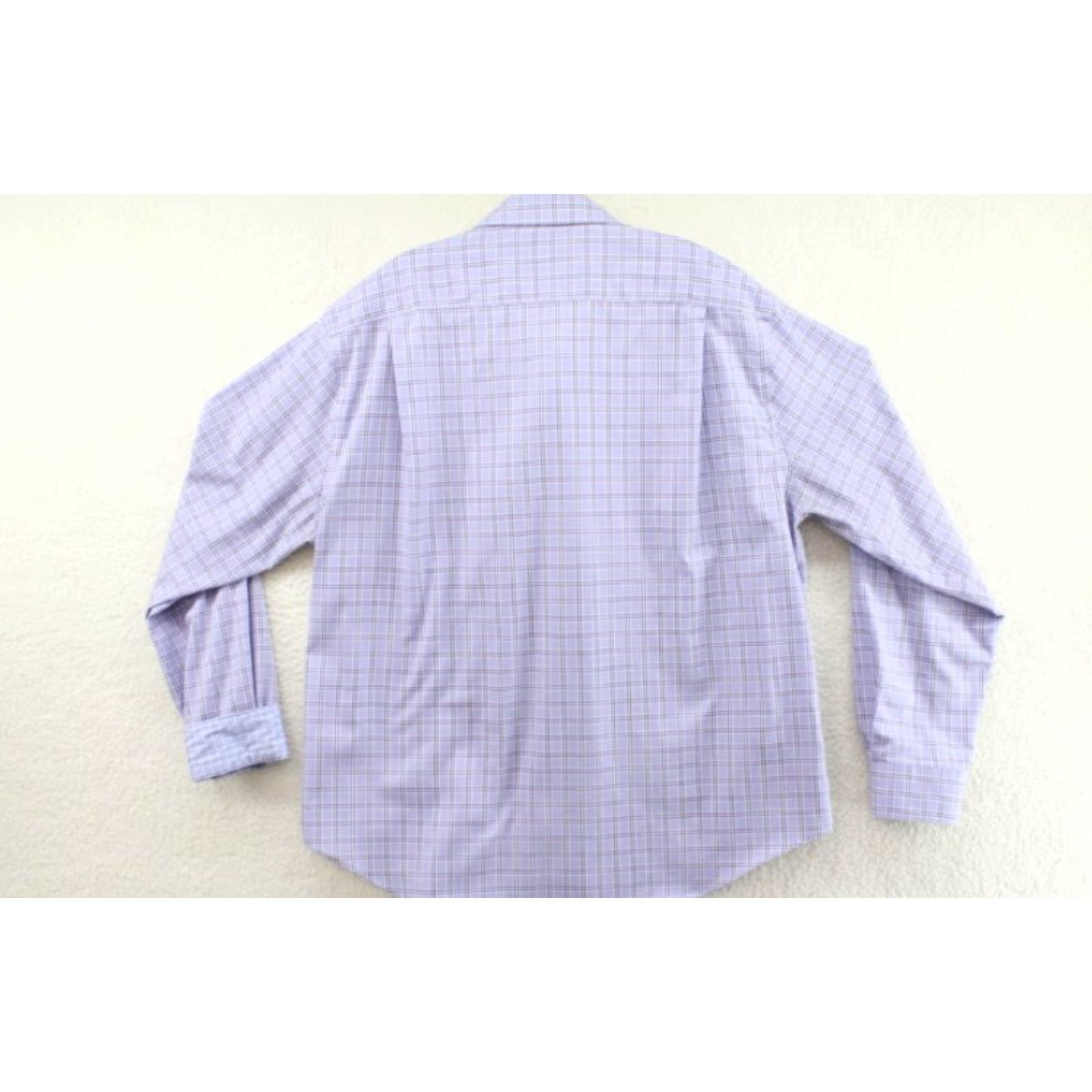 Jos. A. Bank VINTAGE Jos A Bank Reserve Shirt Men's 2XL Lavender Checks Long Sleeve Flip Cuff Preppy Shirt Size US XXL / EU 58 / 5 - 2 Thumbnail