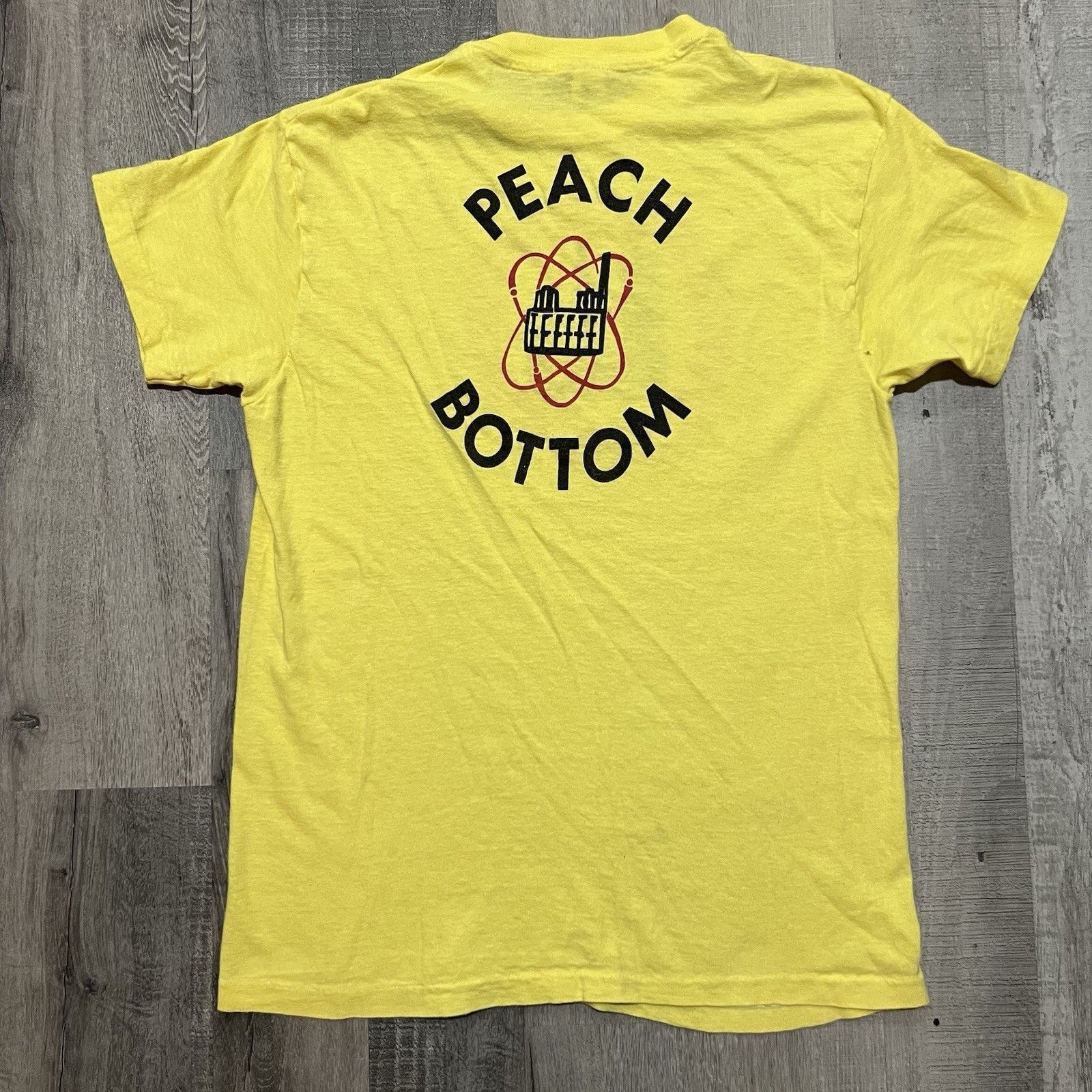 Hanes VTG 70s Peach Bottom Nuclear Plant Catalytic Engineers Shirt Size US L / EU 52-54 / 3 - 2 Thumbnail