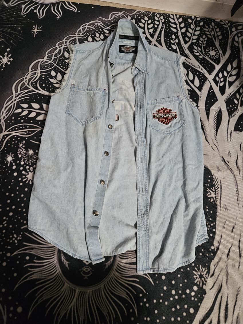 Harley Davidson Harley Davidson Live To Ride Denim Jacket Size US L / EU 52-54 / 3 - 6 Thumbnail