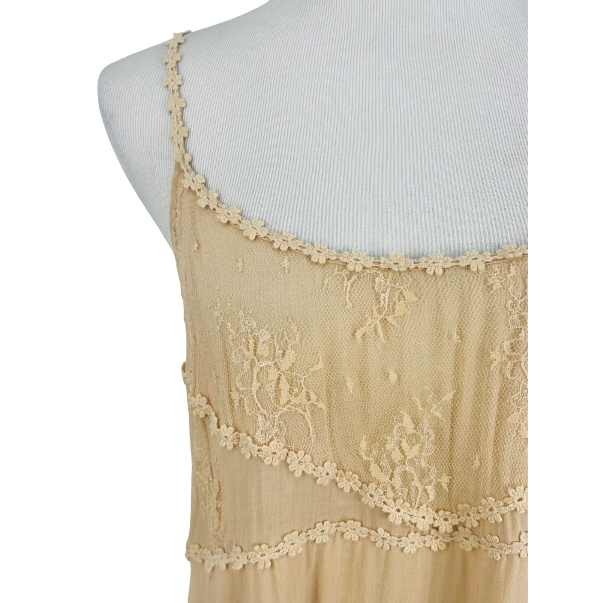 Free People RARE Free People Pieced Together Mini Slip Dress Tunic | Gru Size L / US 10 / IT 46 - 3 Thumbnail