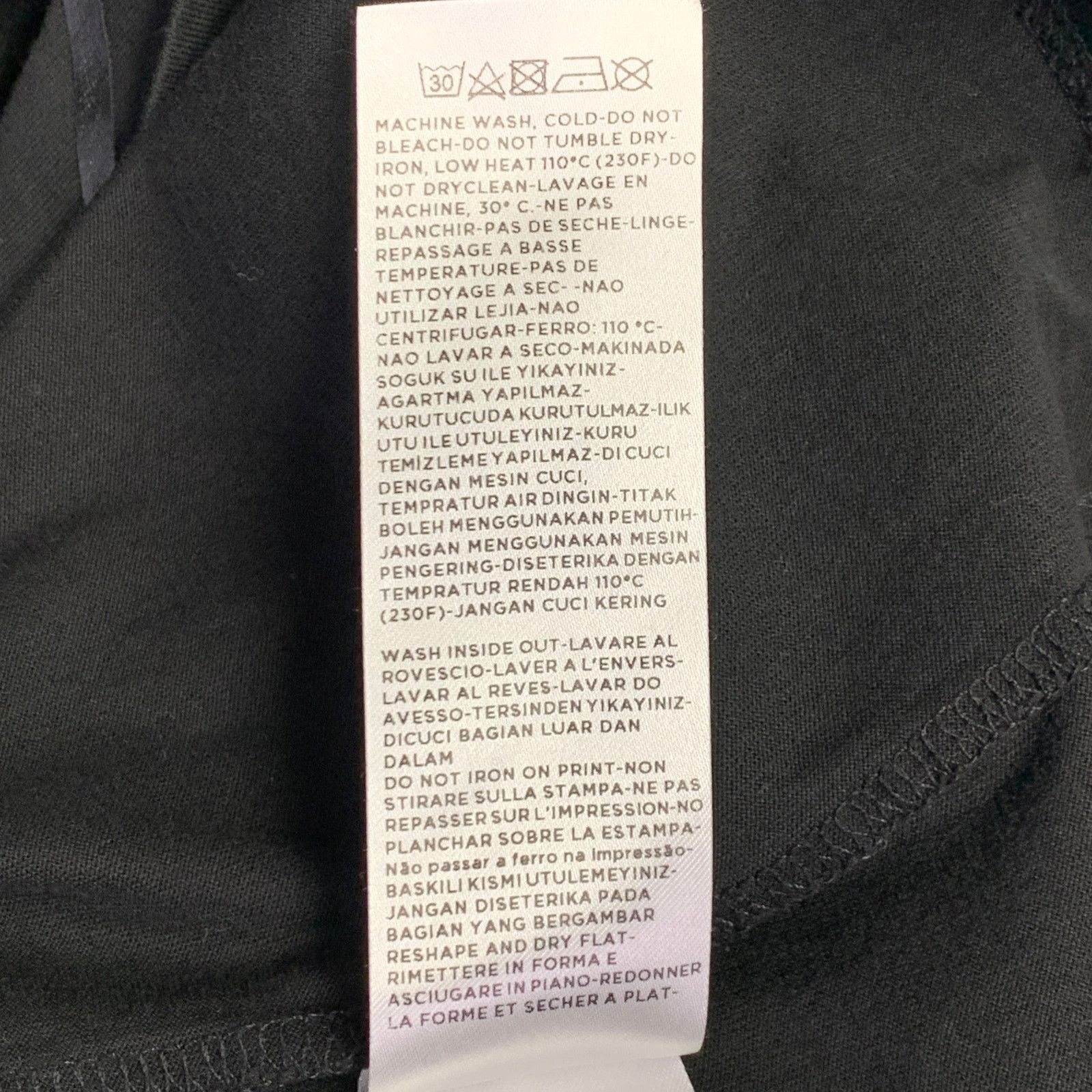 Z Zegna Z ZEGNA Size XL Black Geometric Cotton Crew Neck T-shirt Size US XL / EU 56 / 4 - 7 Thumbnail
