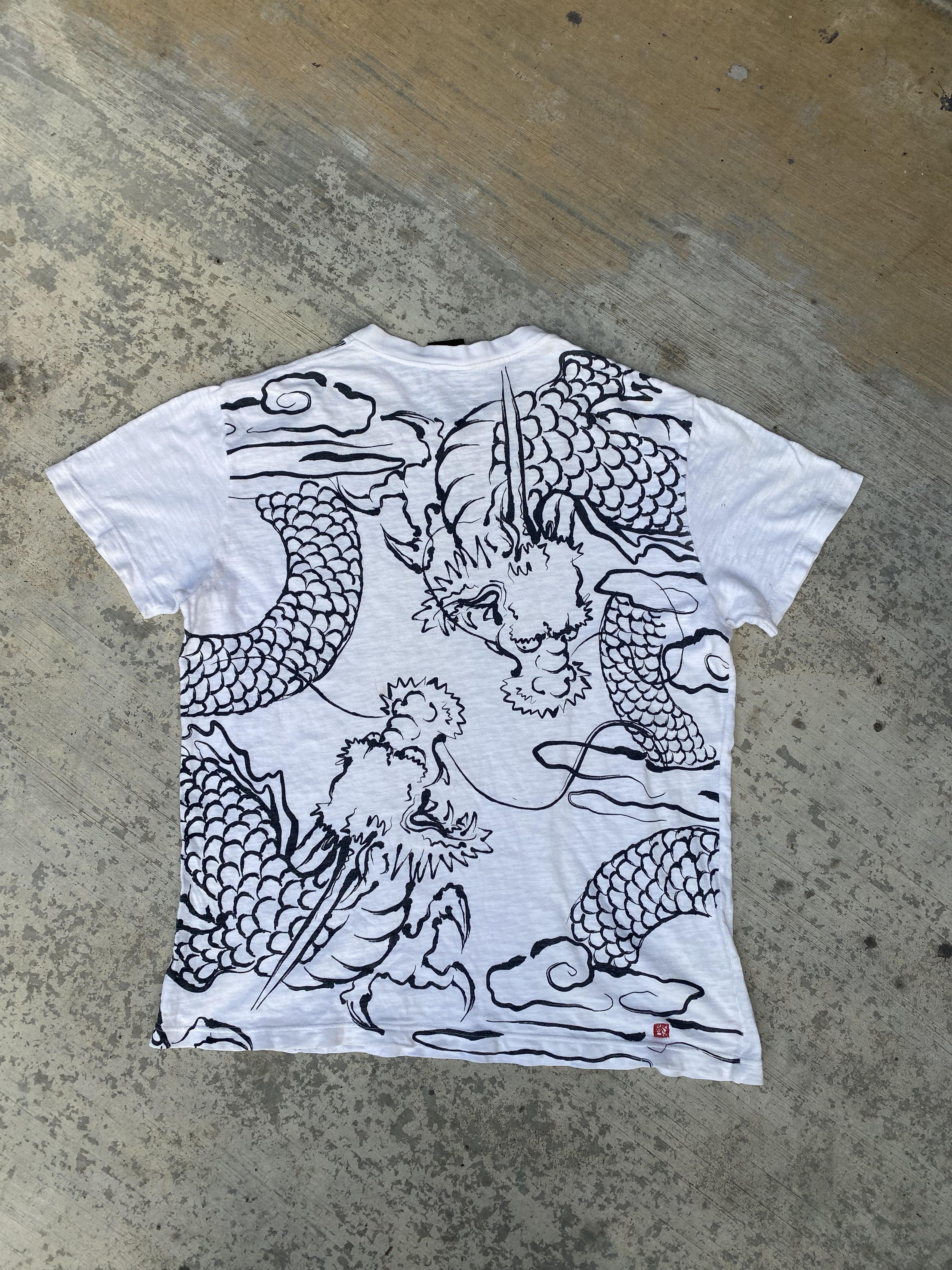 Japanese Brand Vintage Strange heaven dragon sukajan tshirt Size US XL / EU 56 / 4 - 2 Thumbnail