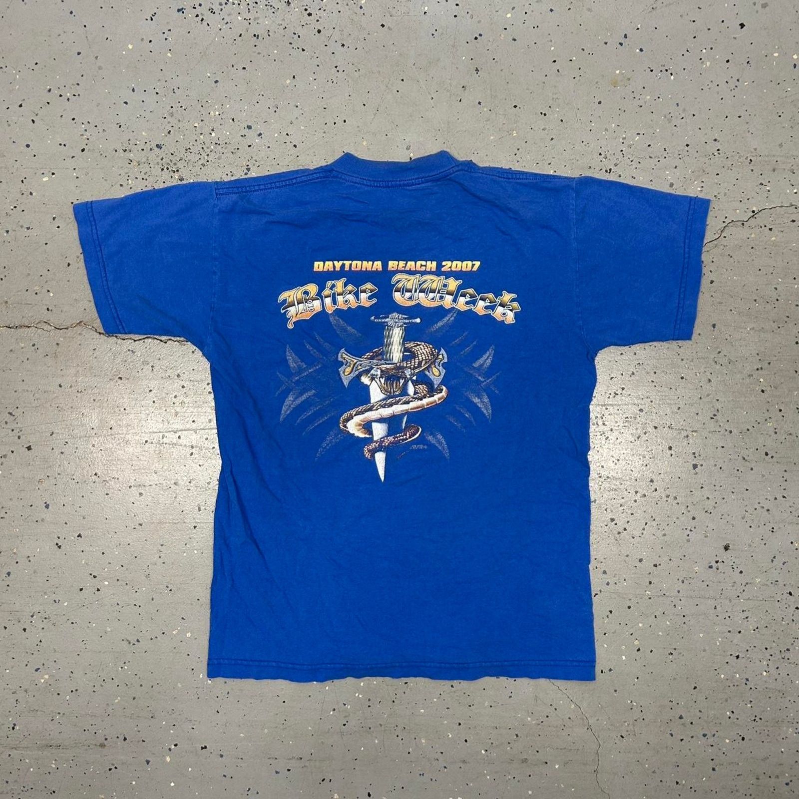 Other Blue Y2K 2007 Daytona Bike Week cotton T-shirt Size US M / EU 48-50 / 2 - 1 Thumbnail