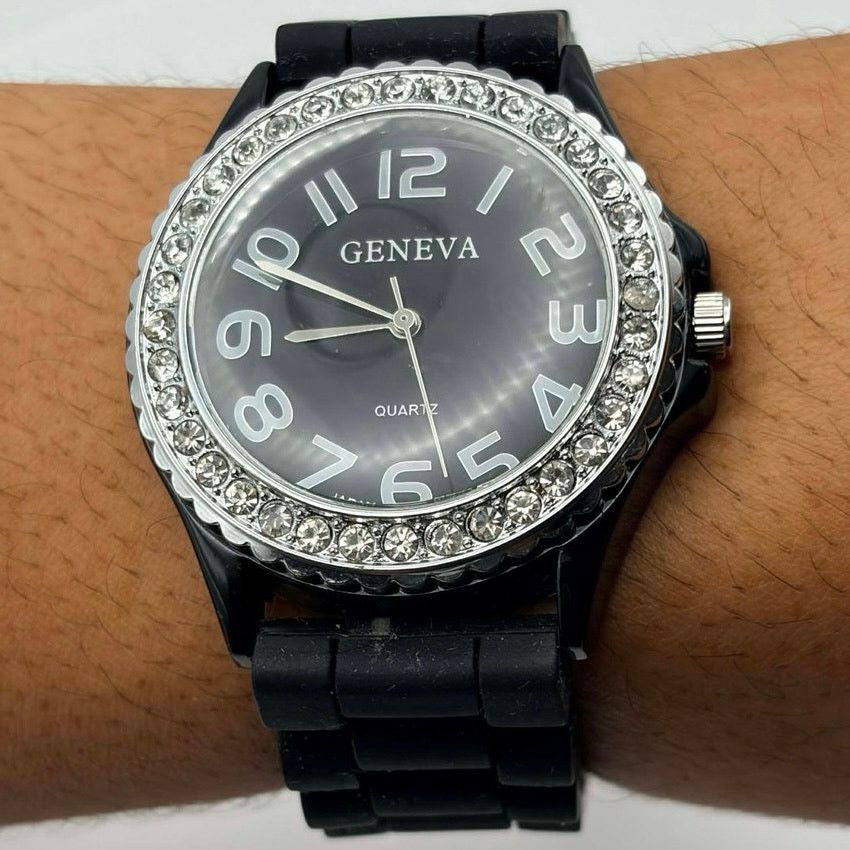 Geneva Black Geneva Men’s Watch Size ONE SIZE - 2 Thumbnail