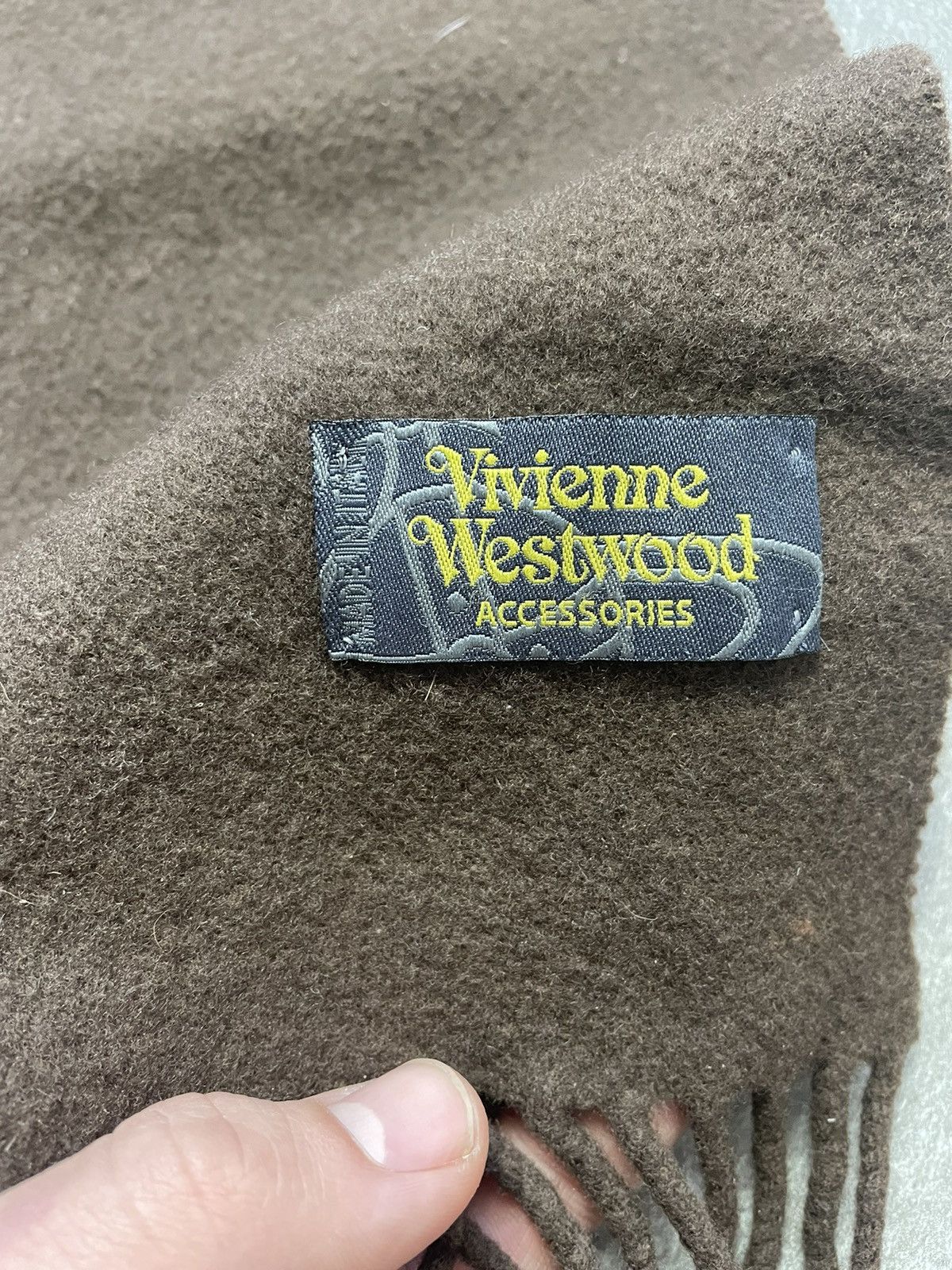 Vivienne Westwood Vivienne Westwood 100% Lambwool Brown Scarf Luxury Y2K Size ONE SIZE - 5 Thumbnail