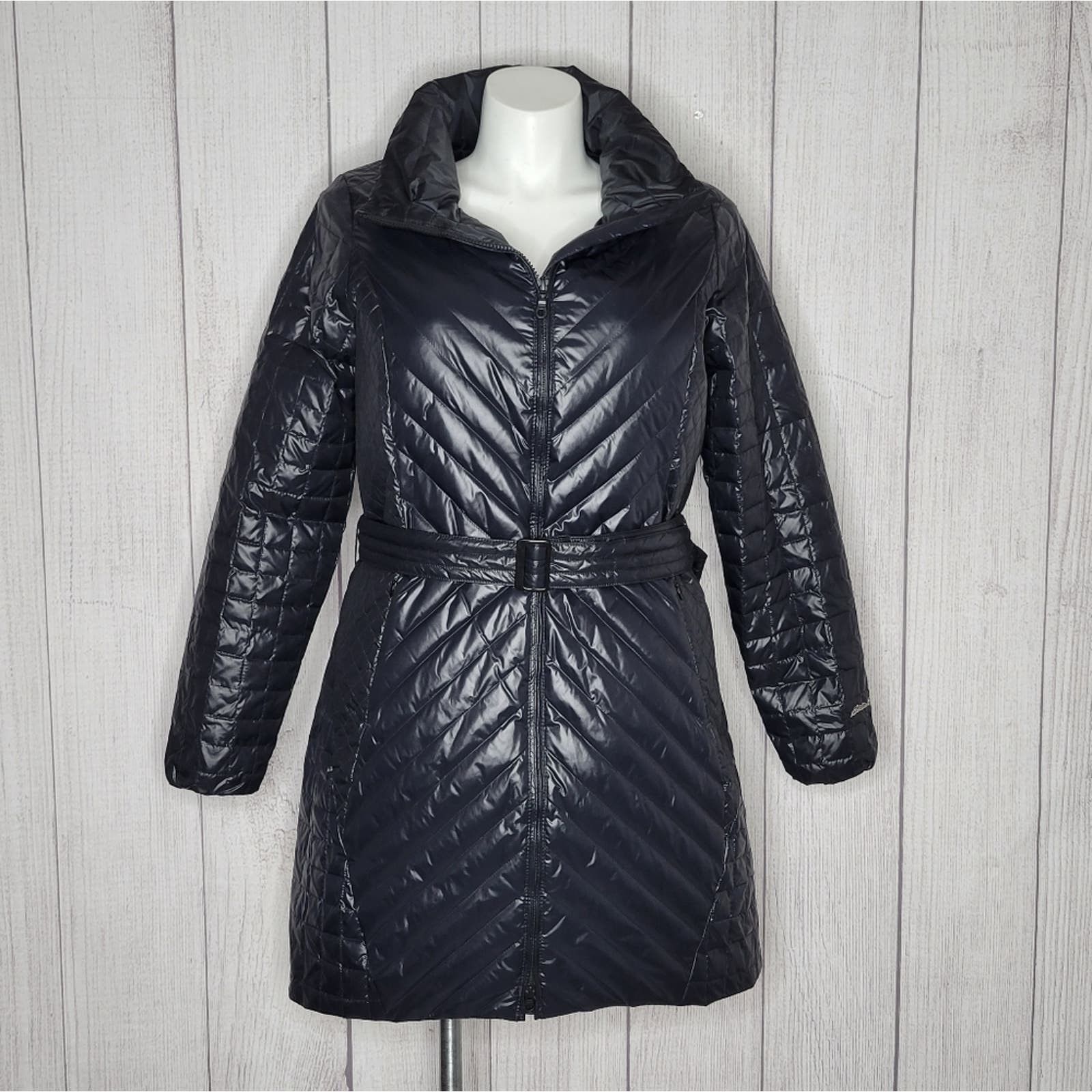 image of Eddie Bauer Trinity Feather Down Filled Black Parka, Size Xl, Women's