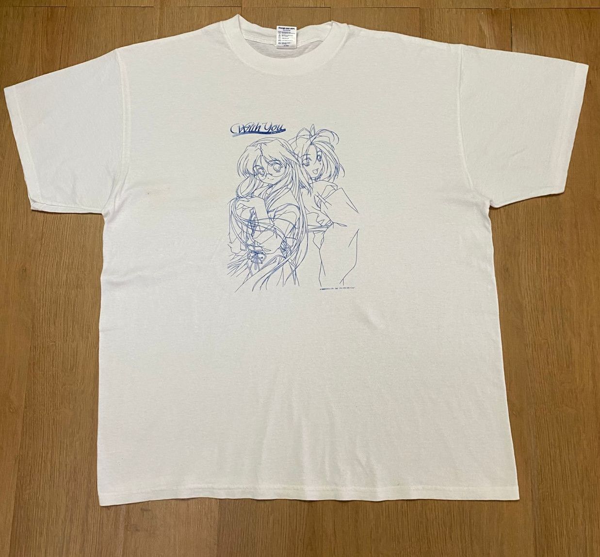 Anime 💥Rare💥Vintage 90s With You Anime Japan Tshirt Size US XL / EU 56 / 4 - 1 Thumbnail