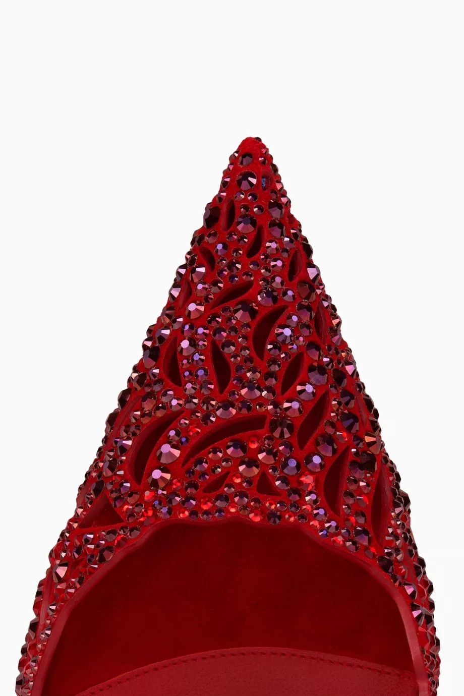 Christian Louboutin os11x0126 Lasera 100 Strass Pumps in Red Size US 8 / IT 38 - 4 Thumbnail