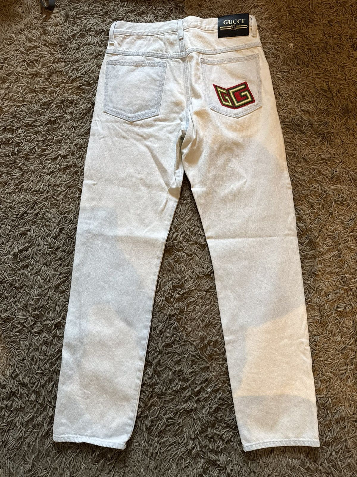 Gucci Gucci GG Patch Logo White Denim Size US 32 / EU 48 - 2 Thumbnail