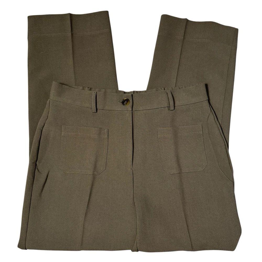 Adrianna Papell NWT New $89 Adrianna Papell Olive Wide Leg Patch Pocket Pan Size 30" / US 8 / IT 44 - 3 Thumbnail