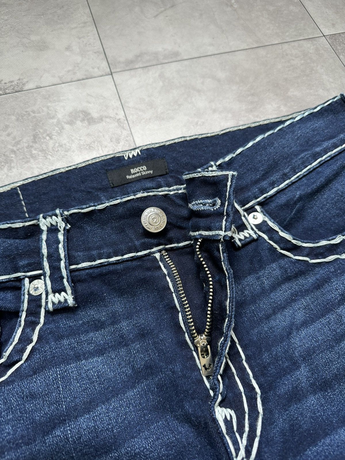 True Religion × Vintage Vintage True Religion Denim Rocco Relaxed Skinny Jeans Sz 34 Size US 34 / EU 50 - 5 Thumbnail