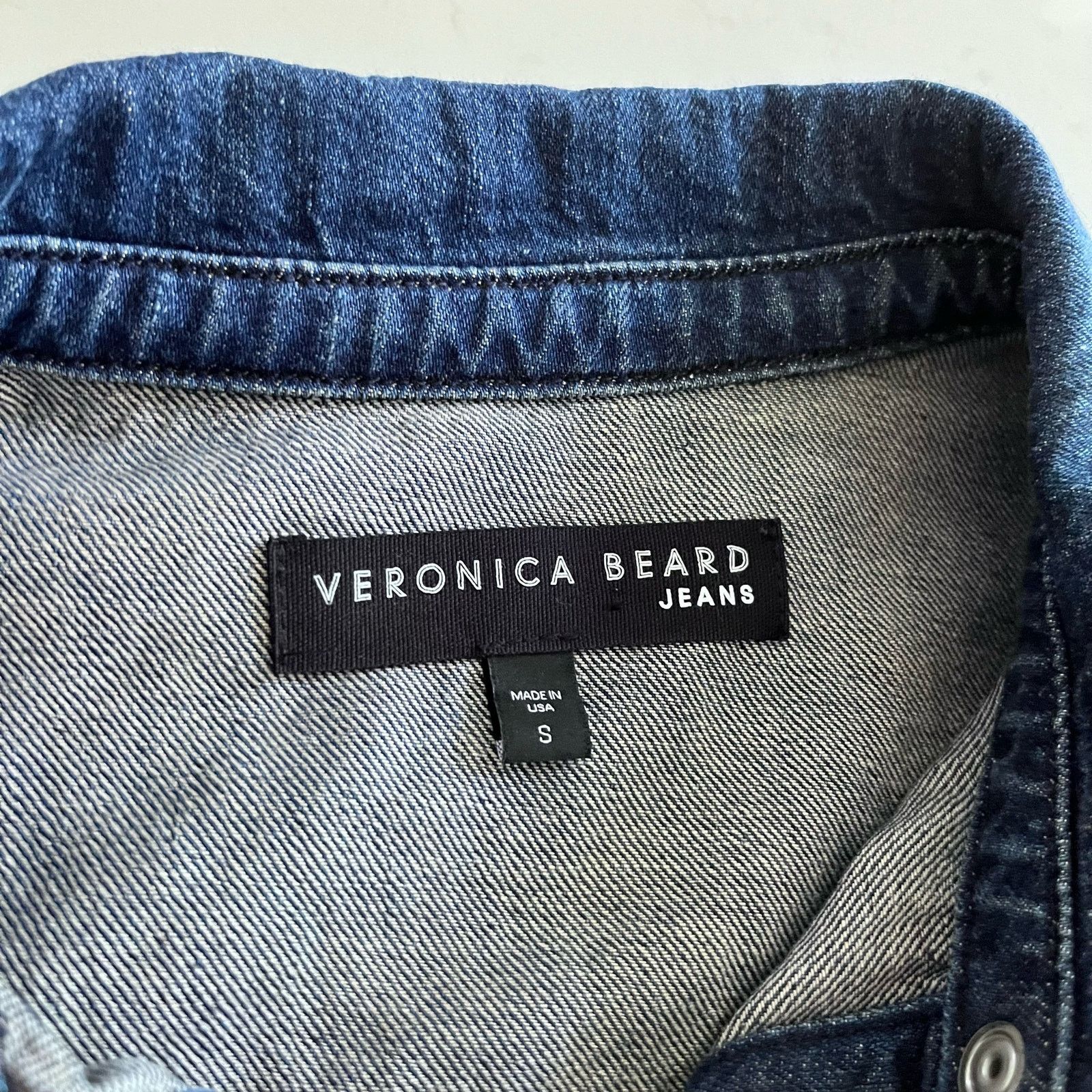 Veronica Beard Veronica Beard Evalyn Denim Puff Sleeve Shirt Dress Size S / US 4 / IT 40 - 3 Thumbnail