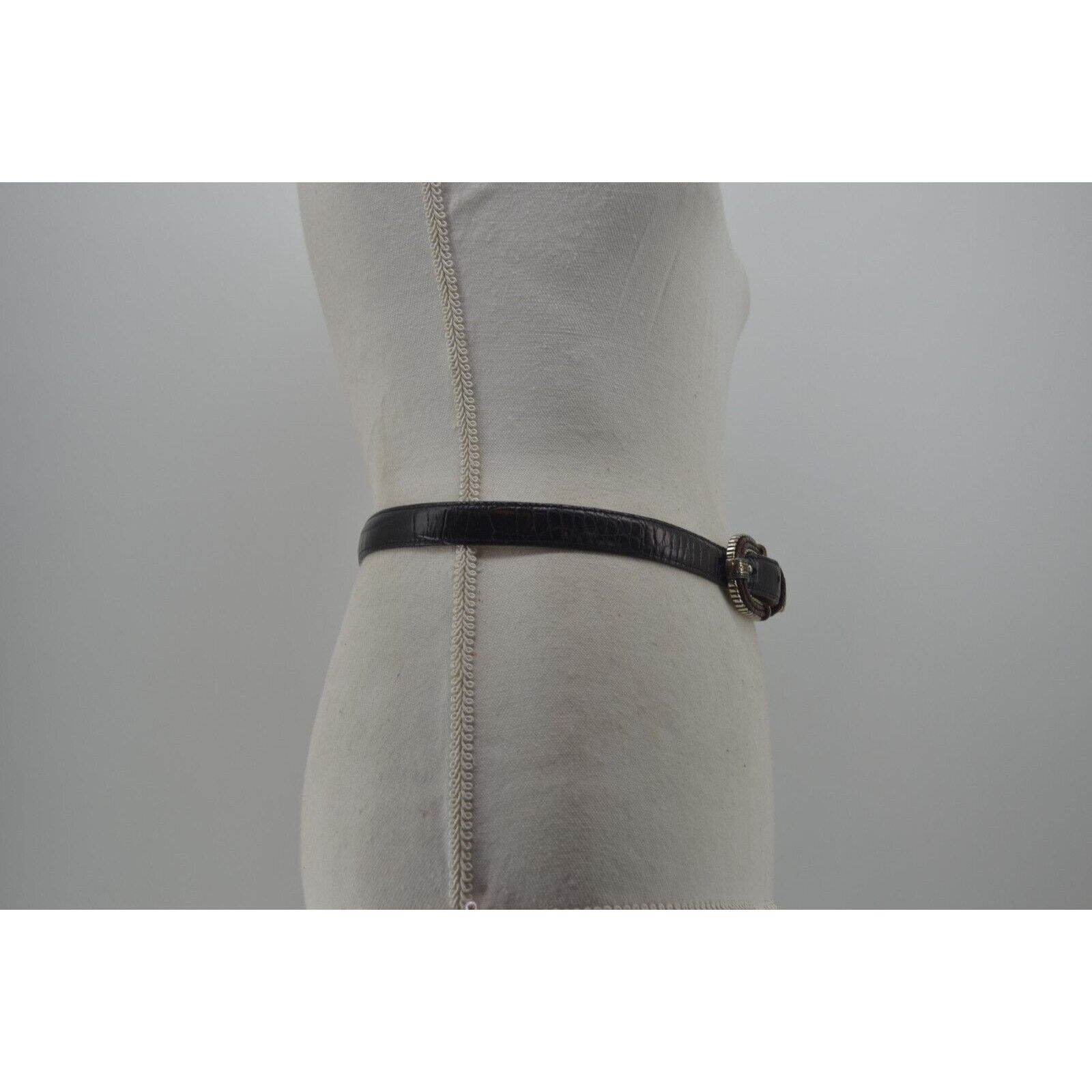 Brighton Brighton Croc Embossed #40253 Black Leather M / 30 Size ONE SIZE - 9 Thumbnail