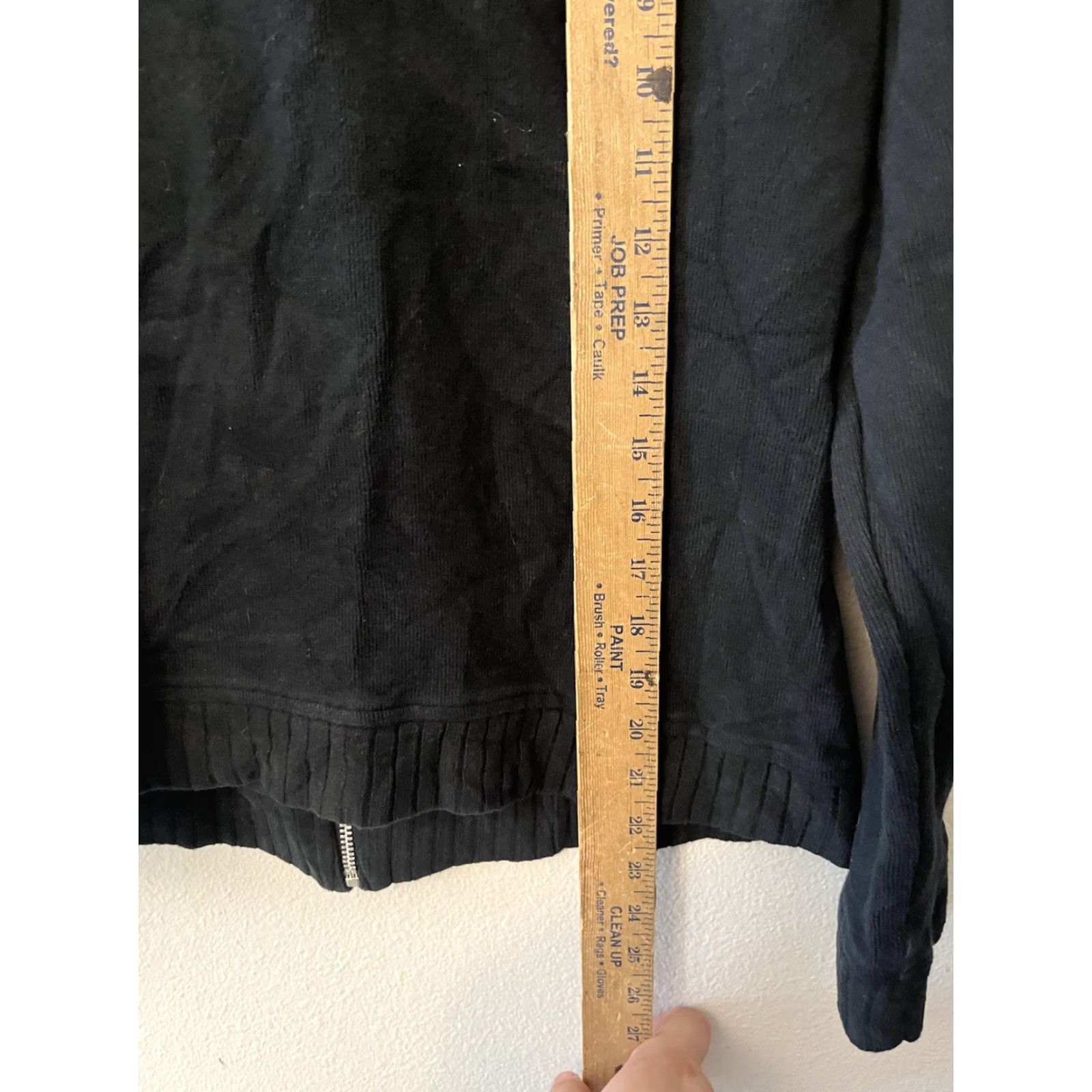 Geoffrey Beene Geoffrey Beene Sport Women's Full Zip Up Sweater Black Size M Knit 100% Cotton Zip Zipper Asymmetrical Sleeve Mock Neck Casual Workwear 1/4 Zip Size M / US 6-8 / IT 42-44 - 4 Thumbnail