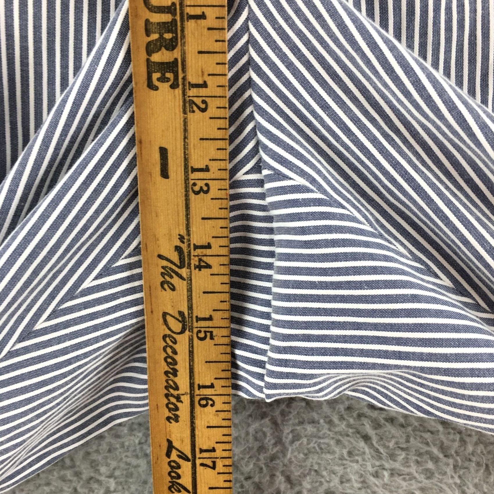Kasper Kasper Ankle Pants Womens 24W Blue White Stripes Chambray Mid Rise Straight NWT Size 42" / US 20 - 7 Thumbnail