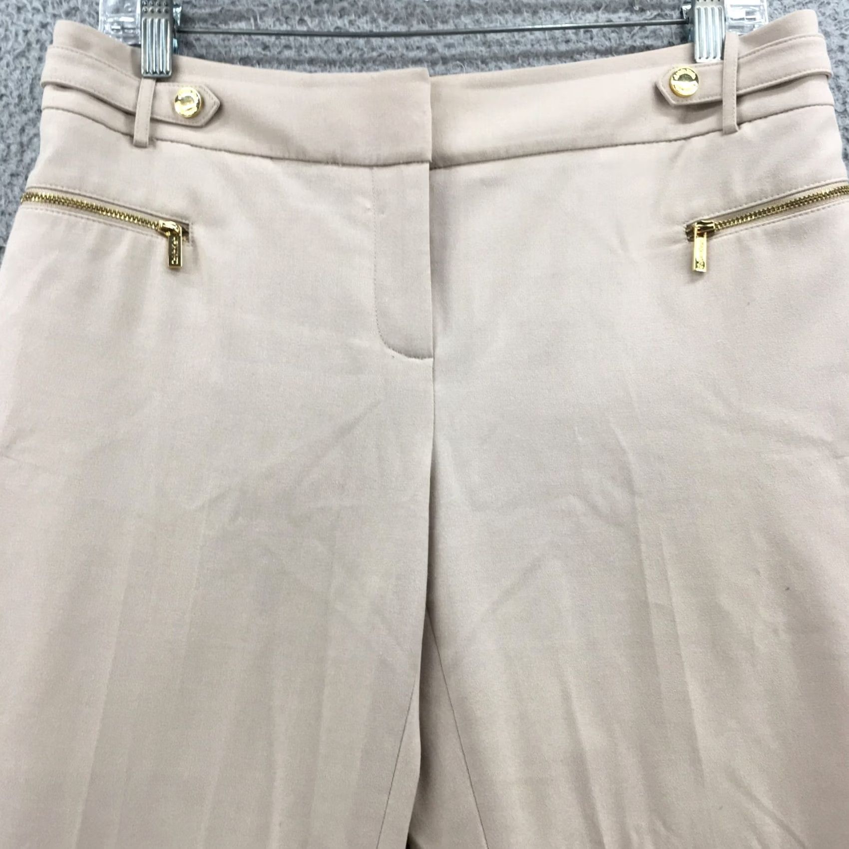 Calvin Klein Calvin Klein Dress Pants Womens 4 Beige Mid Rise Flat Front Zip Slim Leg Flat Front Pockets Classic Dress Pants Womens Menstrual? Size 27" / US 4 / IT 40 - 2 Thumbnail