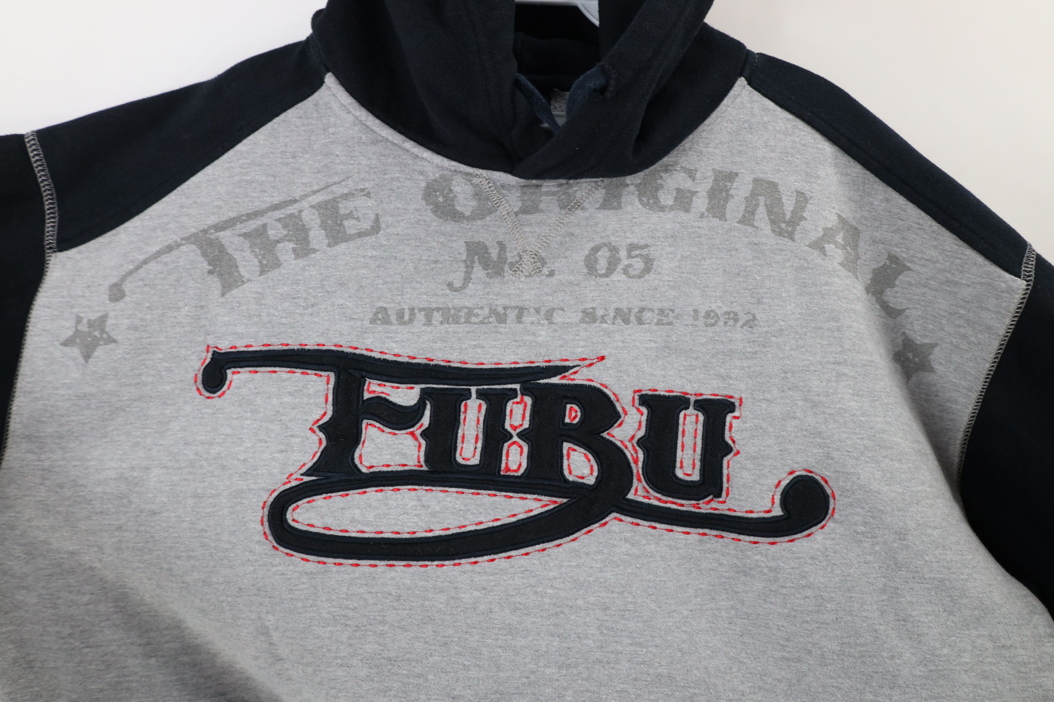 Fubu × Vintage Vintage 90s FUBU Spell Out Script Baggy Heavyweight Hoodie Size US L / EU 52-54 / 3 - 4 Thumbnail
