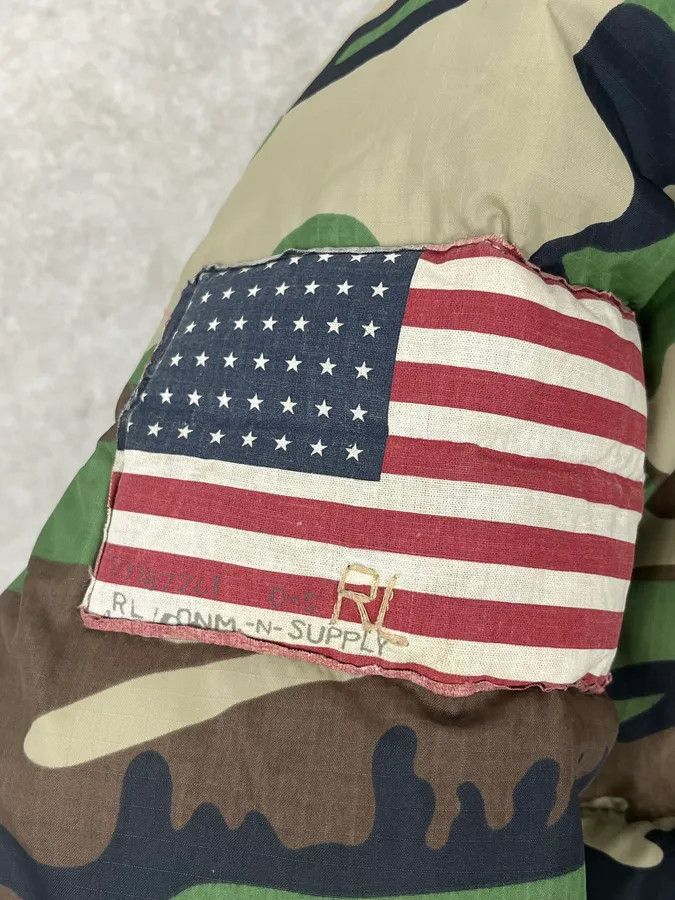 Polo Ralph Lauren 2000s Ralph Lauren USA Flag Camo Puffer Jacket Size US M / EU 48-50 / 2 - 9 Thumbnail