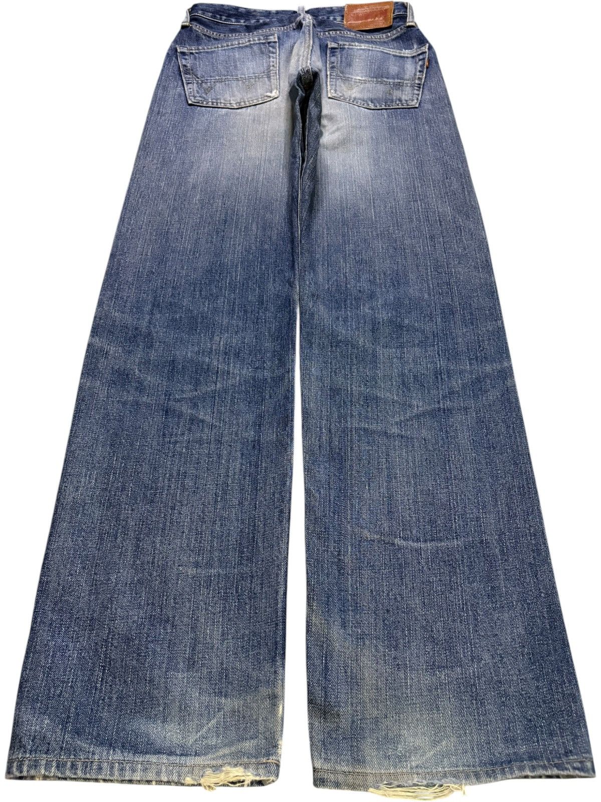 Edwin Vintage Edwin 505XX Selvedge Distressed Loose Jeans Size US 28 / EU 44 - 3 Thumbnail