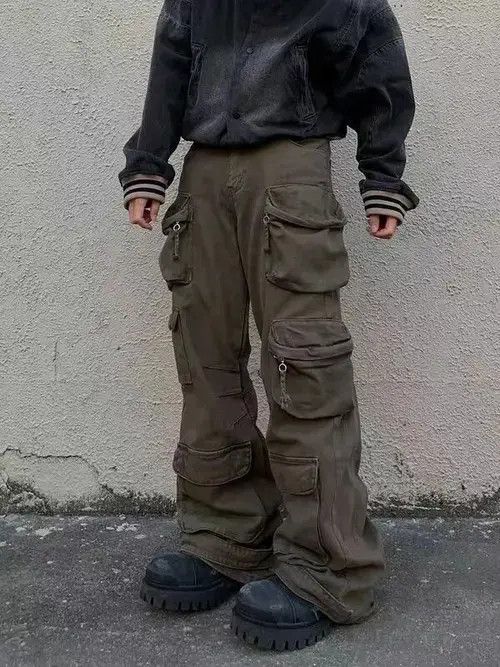Japanese Brand × Vintage Heavy Duty Multi-Pocket Paratrooper Workwear Casual Pants Size US 32 / EU 48 - 1 Thumbnail