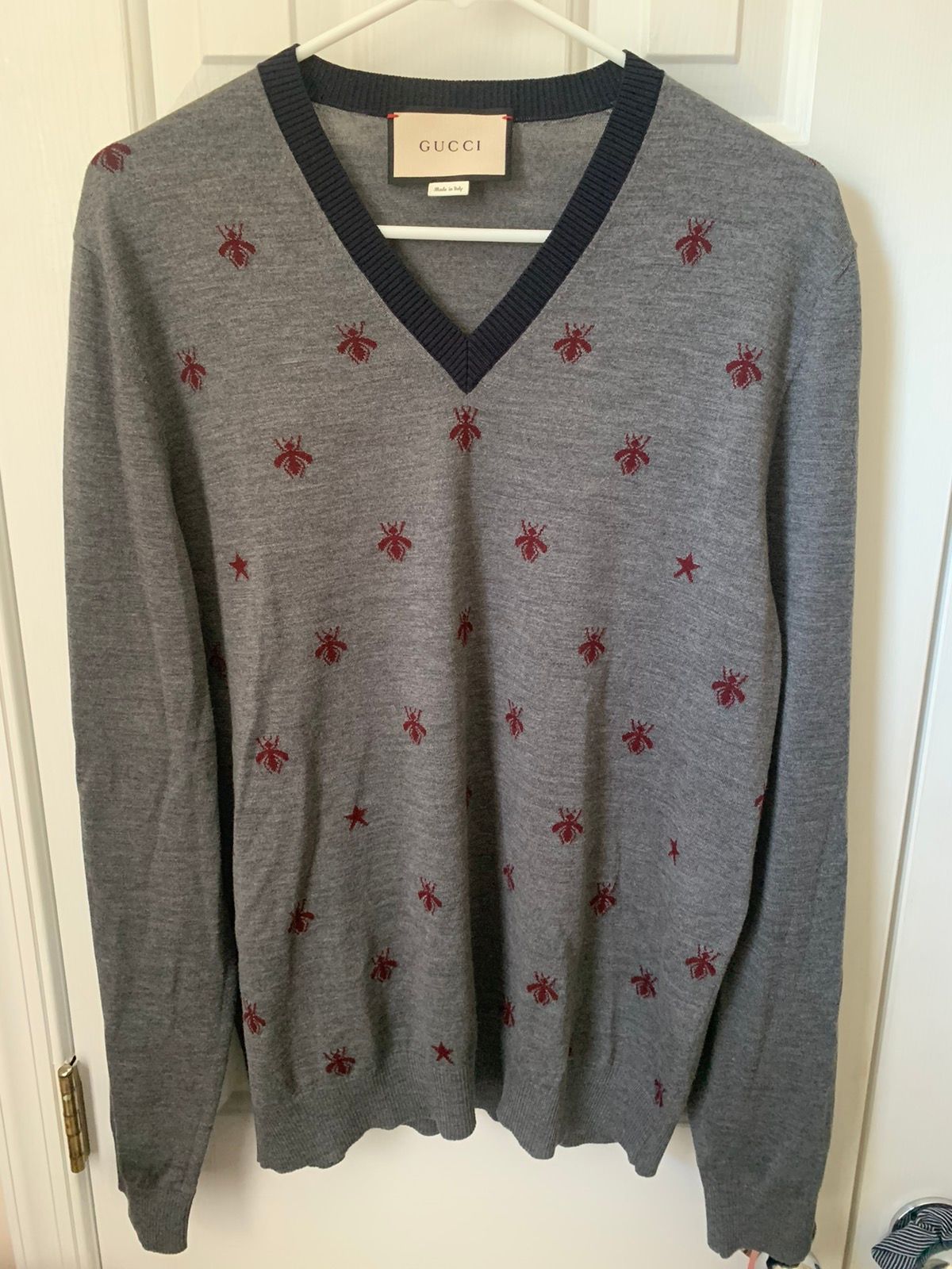 Gucci Gucci Stars and Bees V Neck Sweater Size US XXL / EU 58 / 5 - 1 Preview