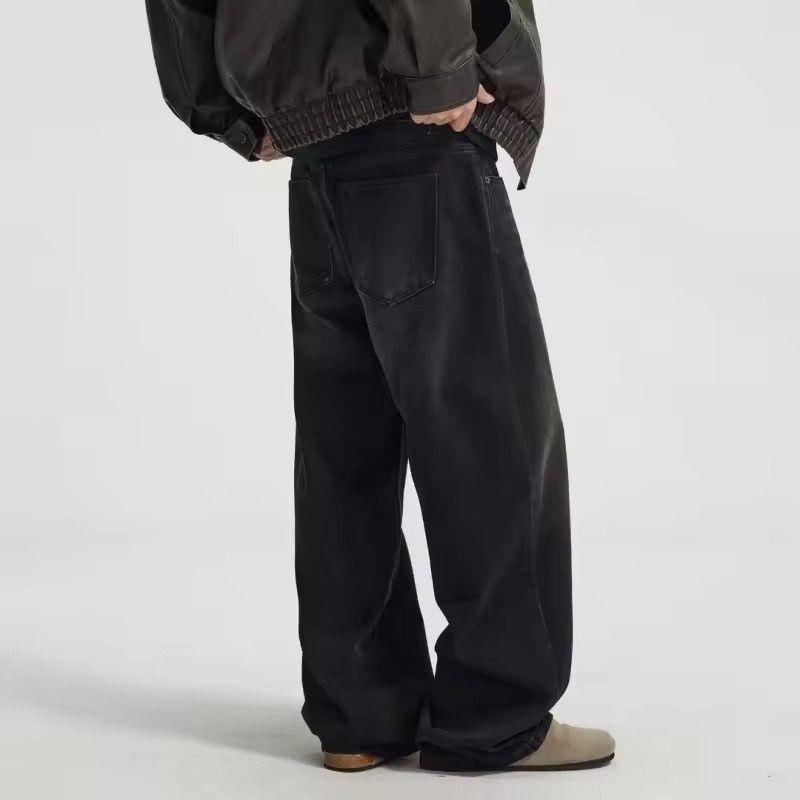 Jean Black Washed Relaxed Jeans Size US 31 - 4 Thumbnail
