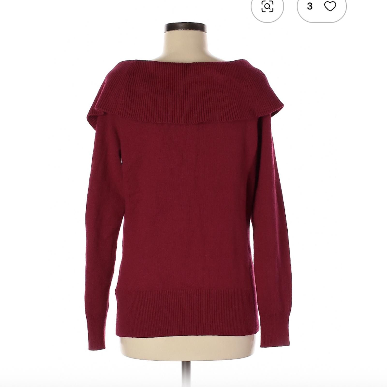 Other White House Black Market Red Pullover Sweater Size M Size M / US 6-8 / IT 42-44 - 2 Thumbnail