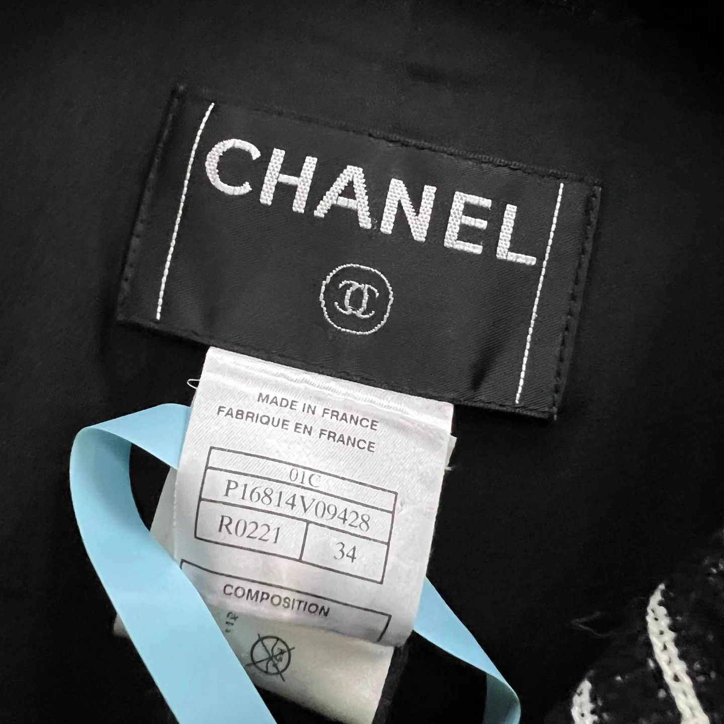 Chanel Women's CHANEL Striped Camellia Lapel Jacket 34 98 New Size XS / US 0-2 / IT 36-38 - 3 Thumbnail