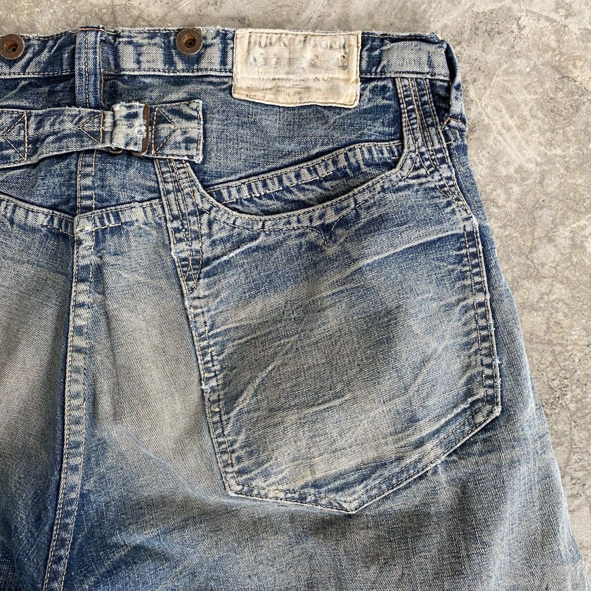 Heller's Cafe 1890’s Inspired Warehouse Duck Digger Denim Shorts Jorts Size US 34 / EU 50 - 8 Thumbnail