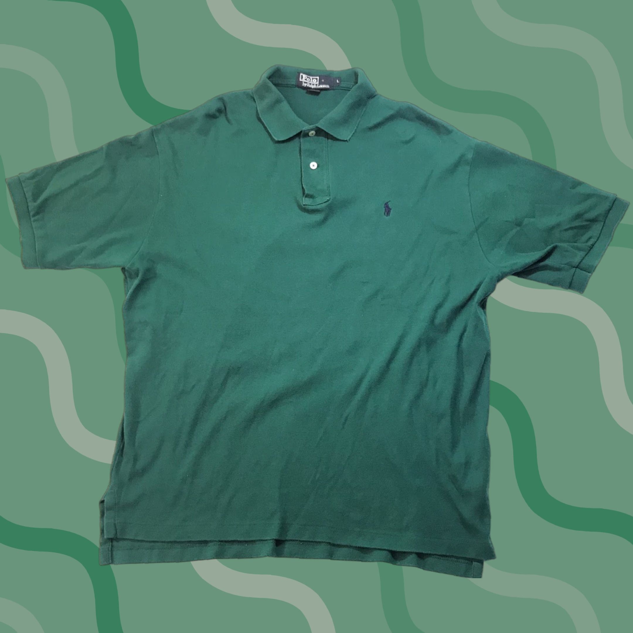 Polo Ralph Lauren VINTAGE Polo Ralph Lauren Polo Shirt Mens L Green 90s Golf Short Sleeve Polo Shirt Mens L Green Golf 90s USA Mens) Size US L / EU 52-54 / 3 - 1 Thumbnail
