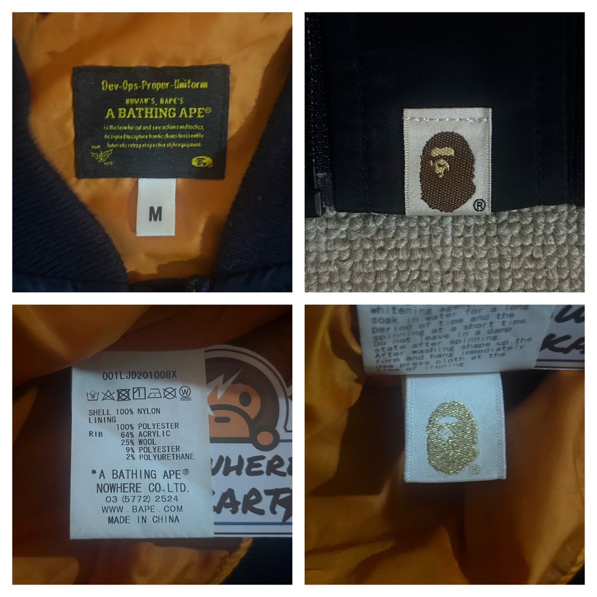 Bape Bape Shark Tiger MA1 Bomber Size US M / EU 48-50 / 2 - 13 Thumbnail