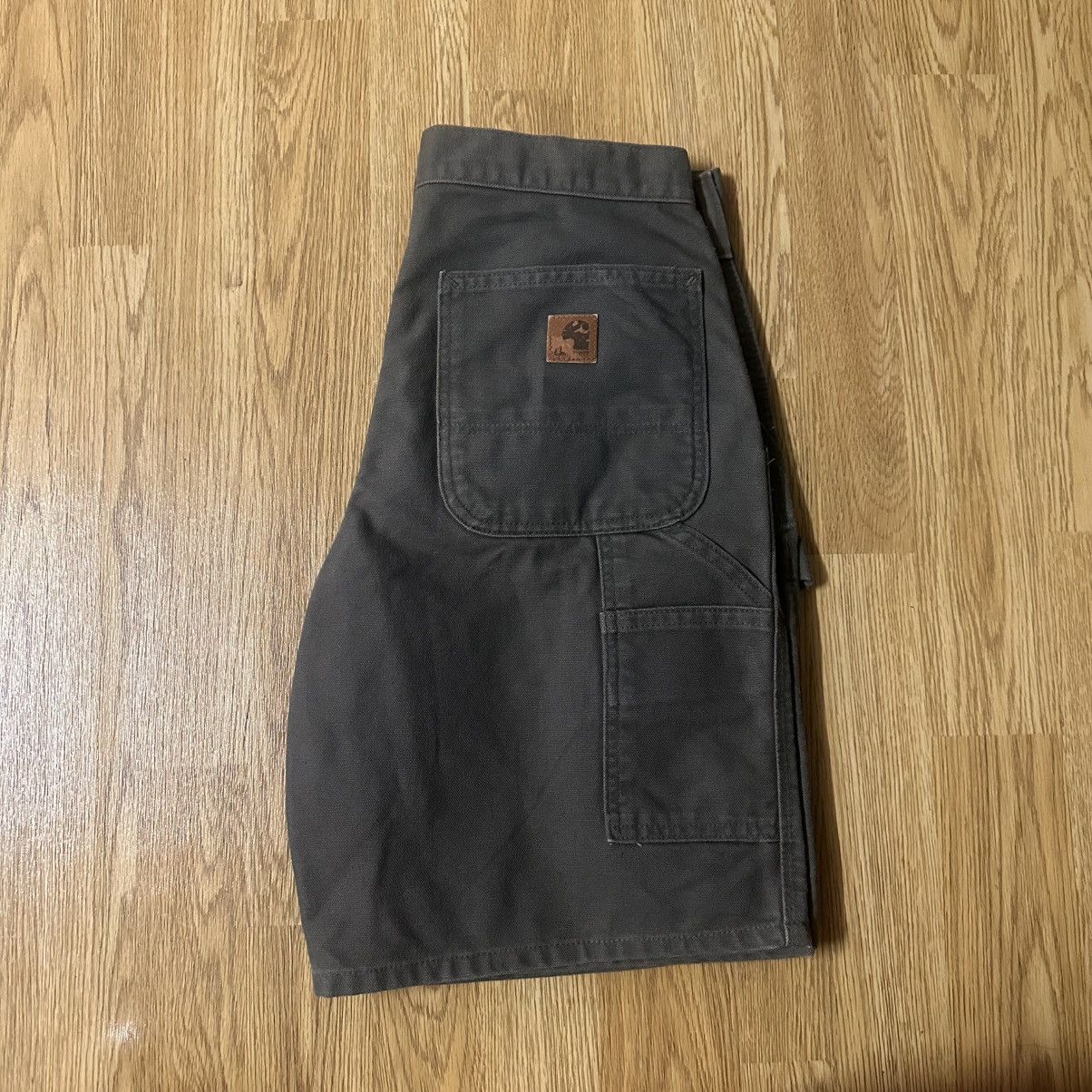 Carhartt × Vintage Carhartt Mens Canvas Carpenter Shorts 30 Moss Green B25 MOS Size US 30 / EU 46 - 3 Thumbnail
