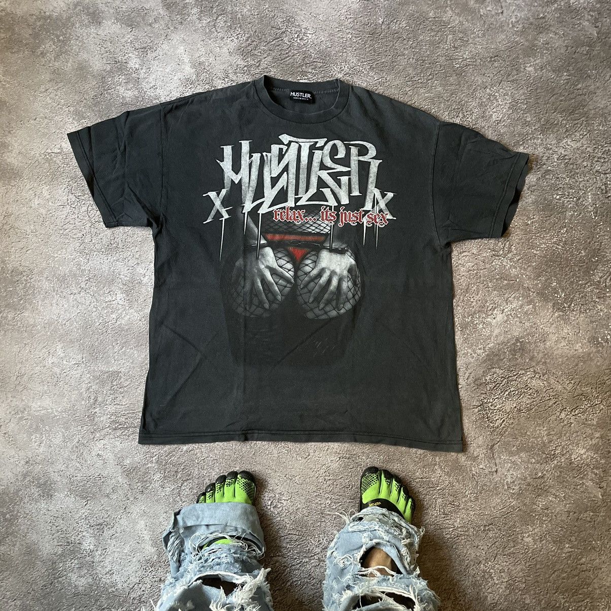 Vintage Vintage Y2K Hustler Graphic Tee Sun Faded Streetwear XXL Size US XXL / EU 58 / 5 - 1 Thumbnail