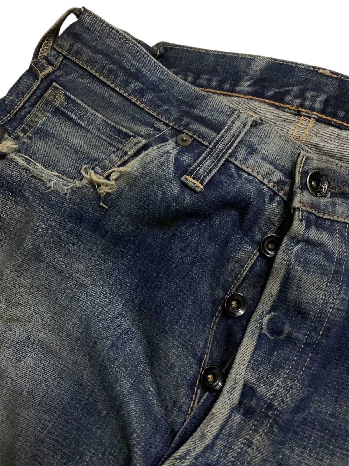 The Real McCoy's Vintage Selvedge Japan Distressed Denim Size US 31 - 6 Thumbnail