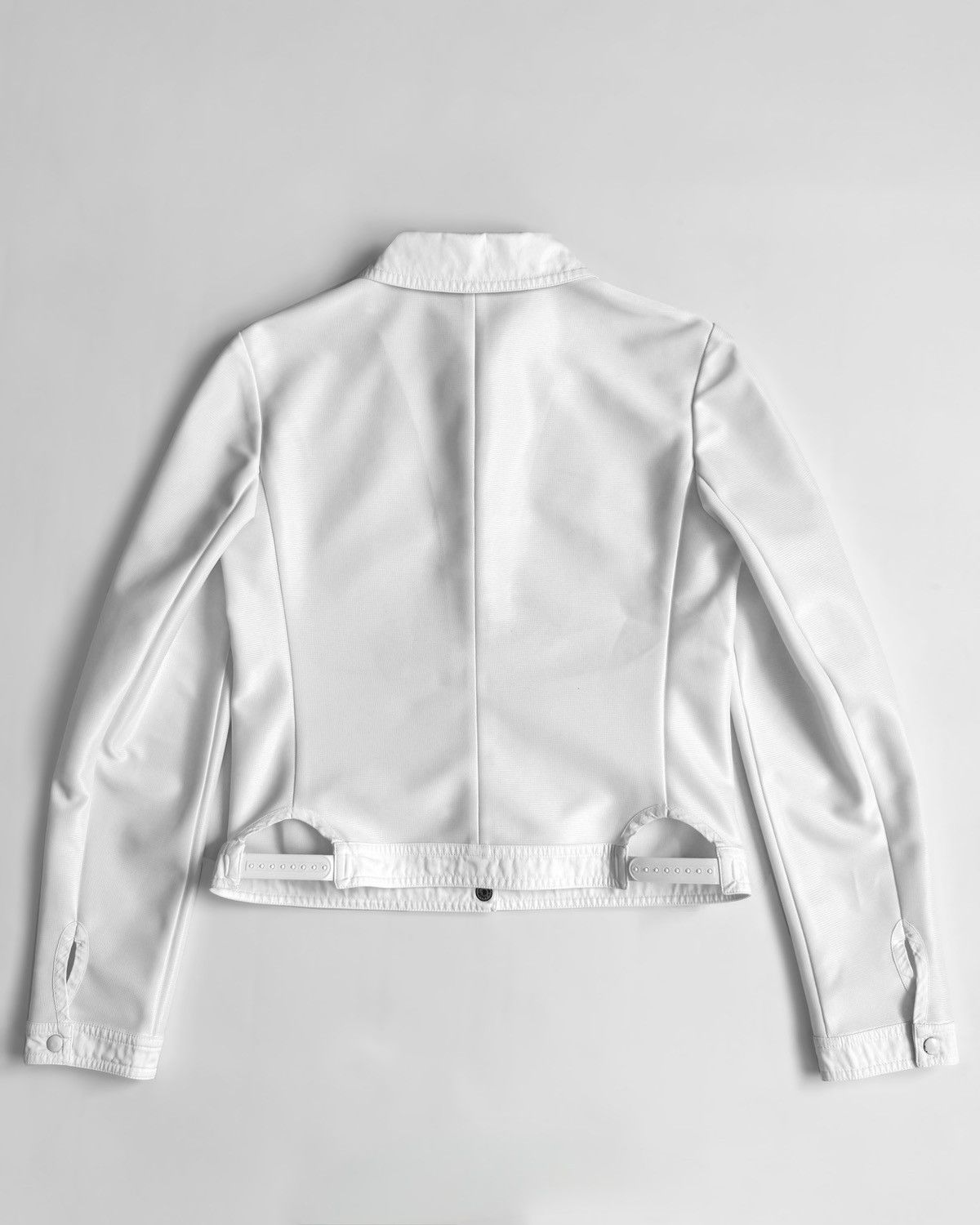 Miu Miu 00s Miu Miu Archive Collared SnapBack Mesh Cropped Jacket Size S / US 4 / IT 40 - 5 Thumbnail