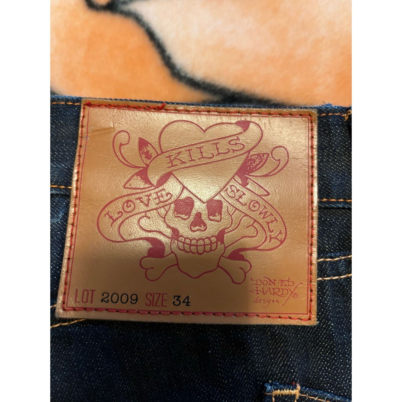 Ed Hardy Ed Hardy Rhinestone Cobra Jeans 34x32 Y2K Dark Wash Size US 34 / EU 50 - 4 Thumbnail