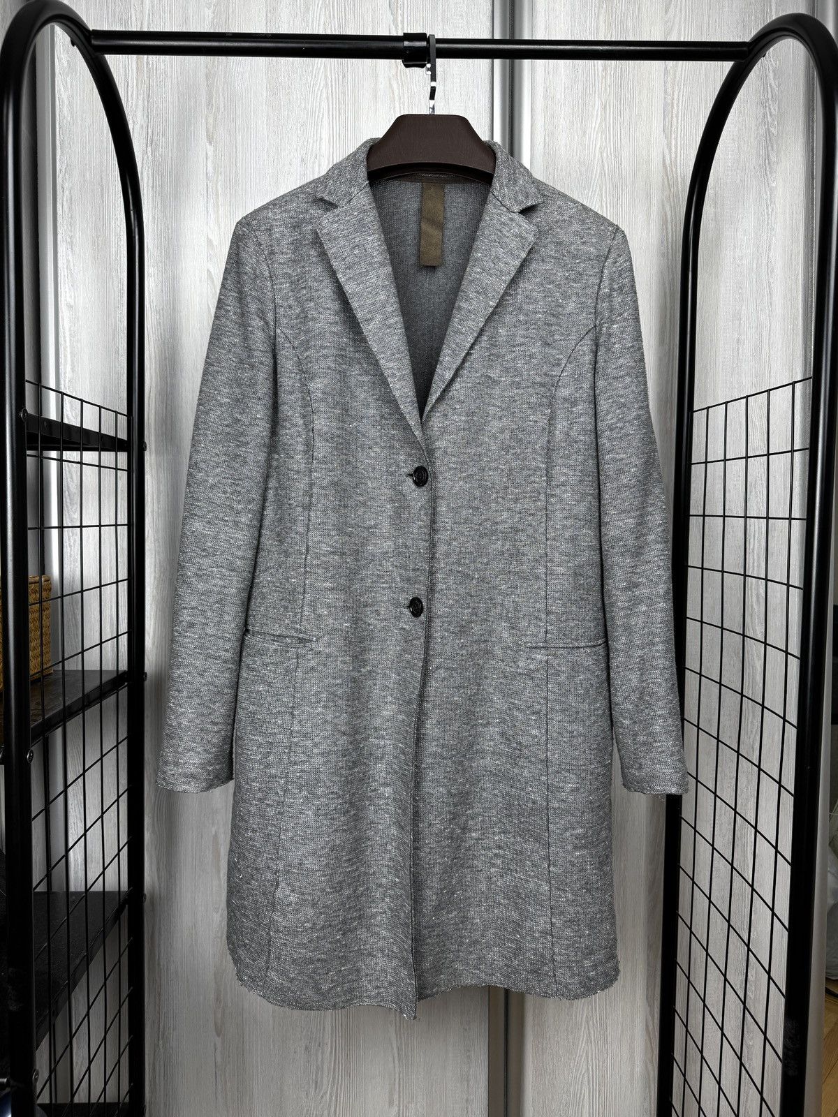 Eleventy Eleventy grey linen blend made in italy blazer coat Size L / US 10 / IT 46 - 1 Thumbnail