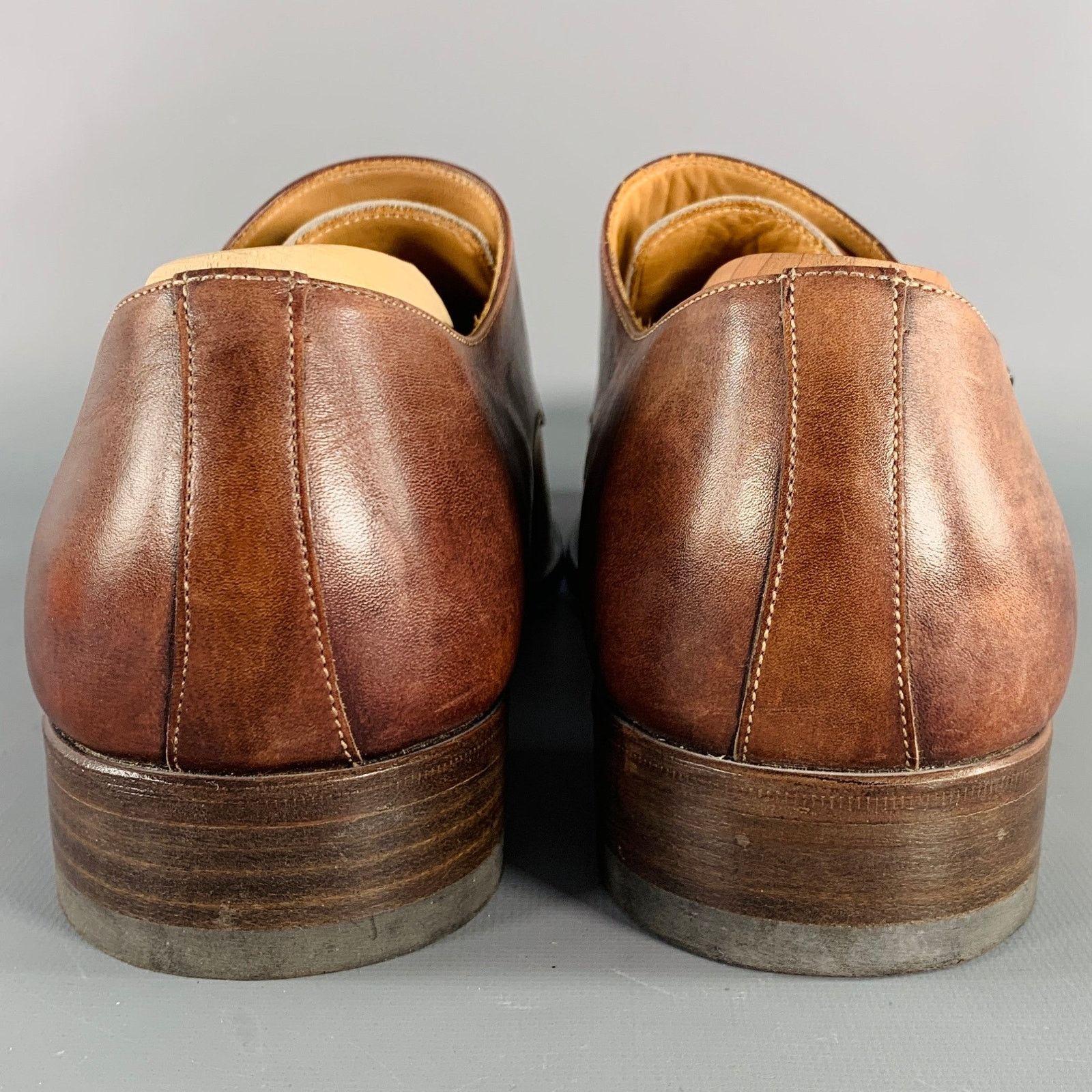 Other CALZOLERIA HARRIS Brown Monk Strap Loafers Size US 10.5 / EU 43-44 - 3 Thumbnail
