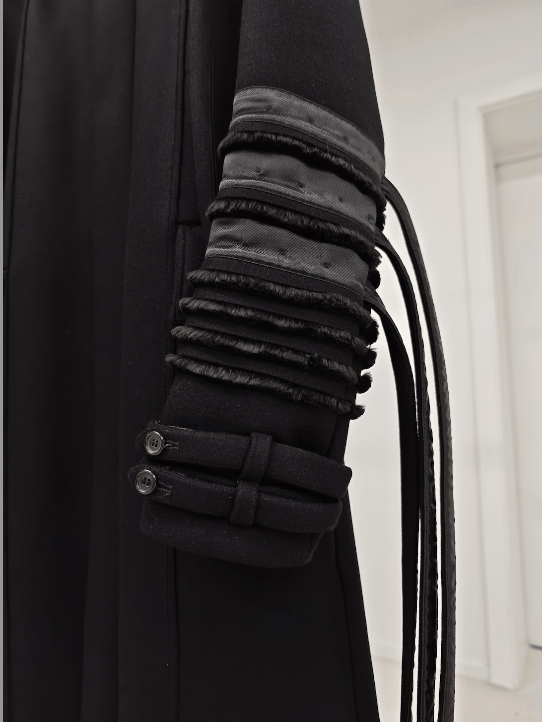 Dior DIOR HOMME 03fw Luster‘ BLACK LONG NAPOLEON JACKET By HEDI Size US M / EU 48-50 / 2 - 2 Thumbnail
