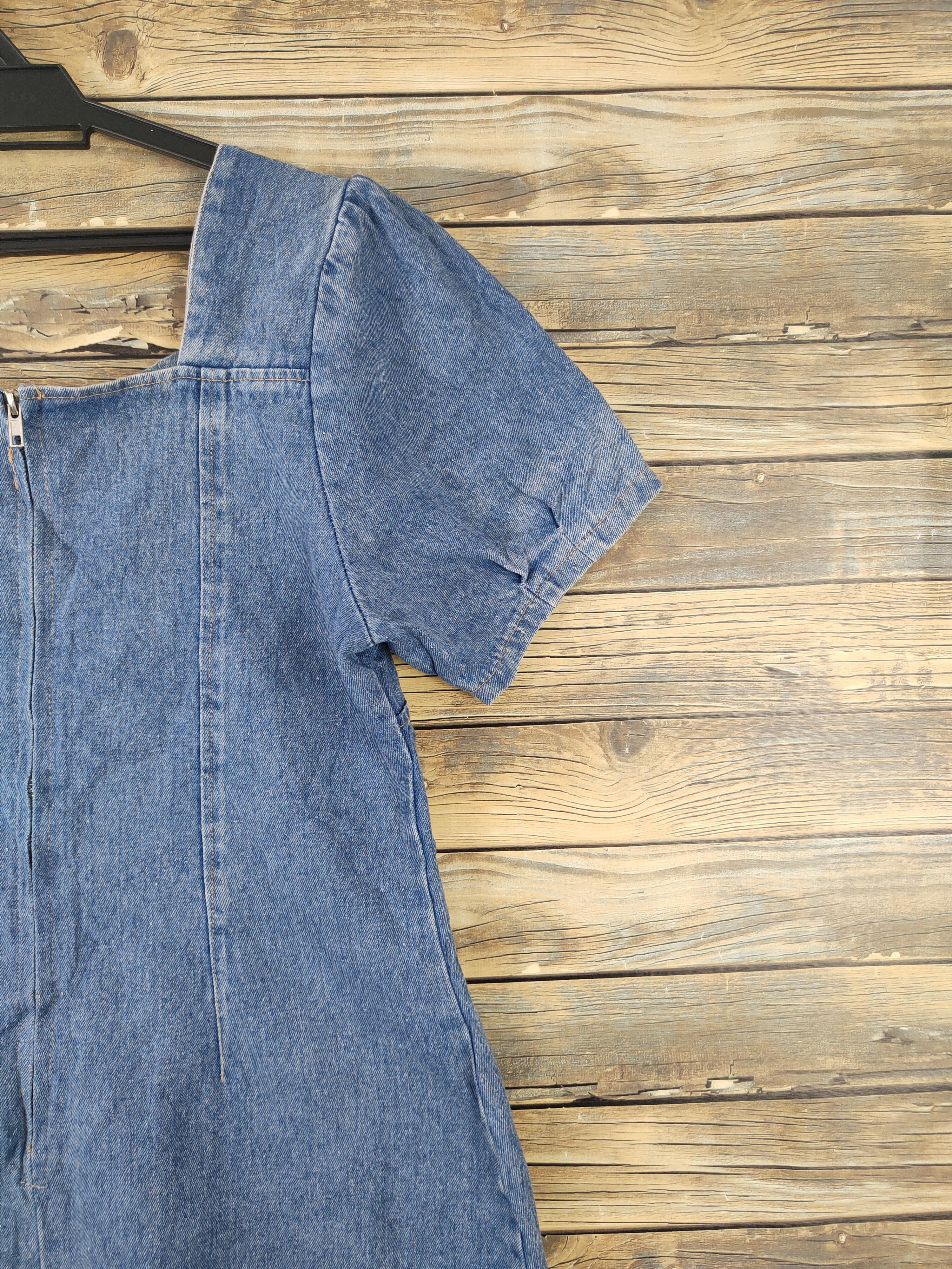 Japanese Brand × Vintage Vintage Japanese Brand Blue Button Up Denim Blouses Size M / US 6-8 / IT 42-44 - 8 Thumbnail
