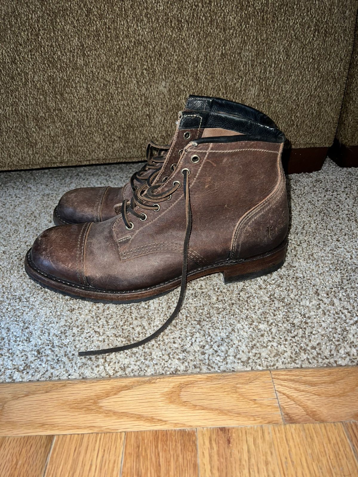 Frye Frye capped toe lace up leather boots Size US 10 / EU 43 - 2 Thumbnail